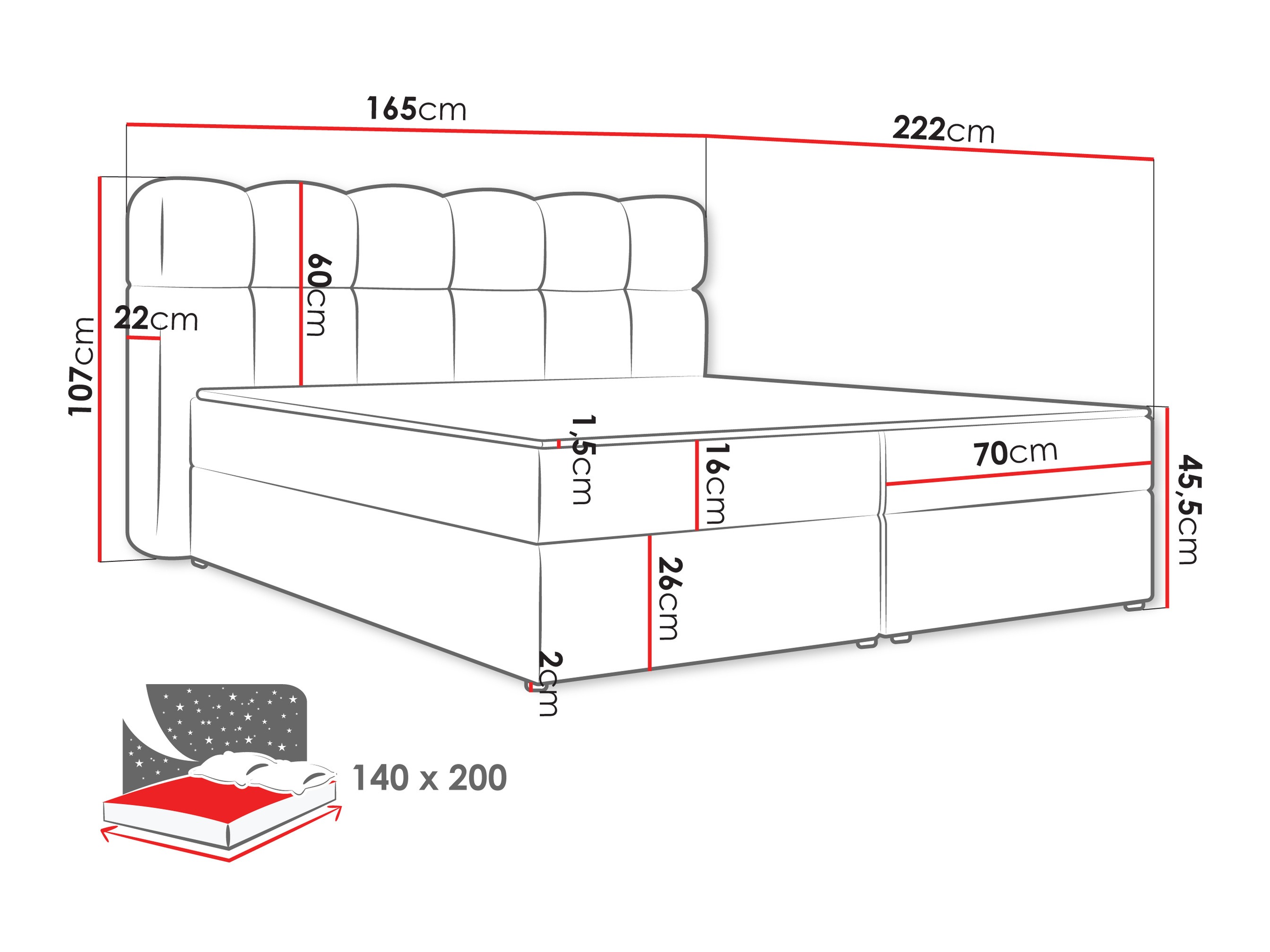Pat boxspring Stonecrest 113 (Lambi 06)