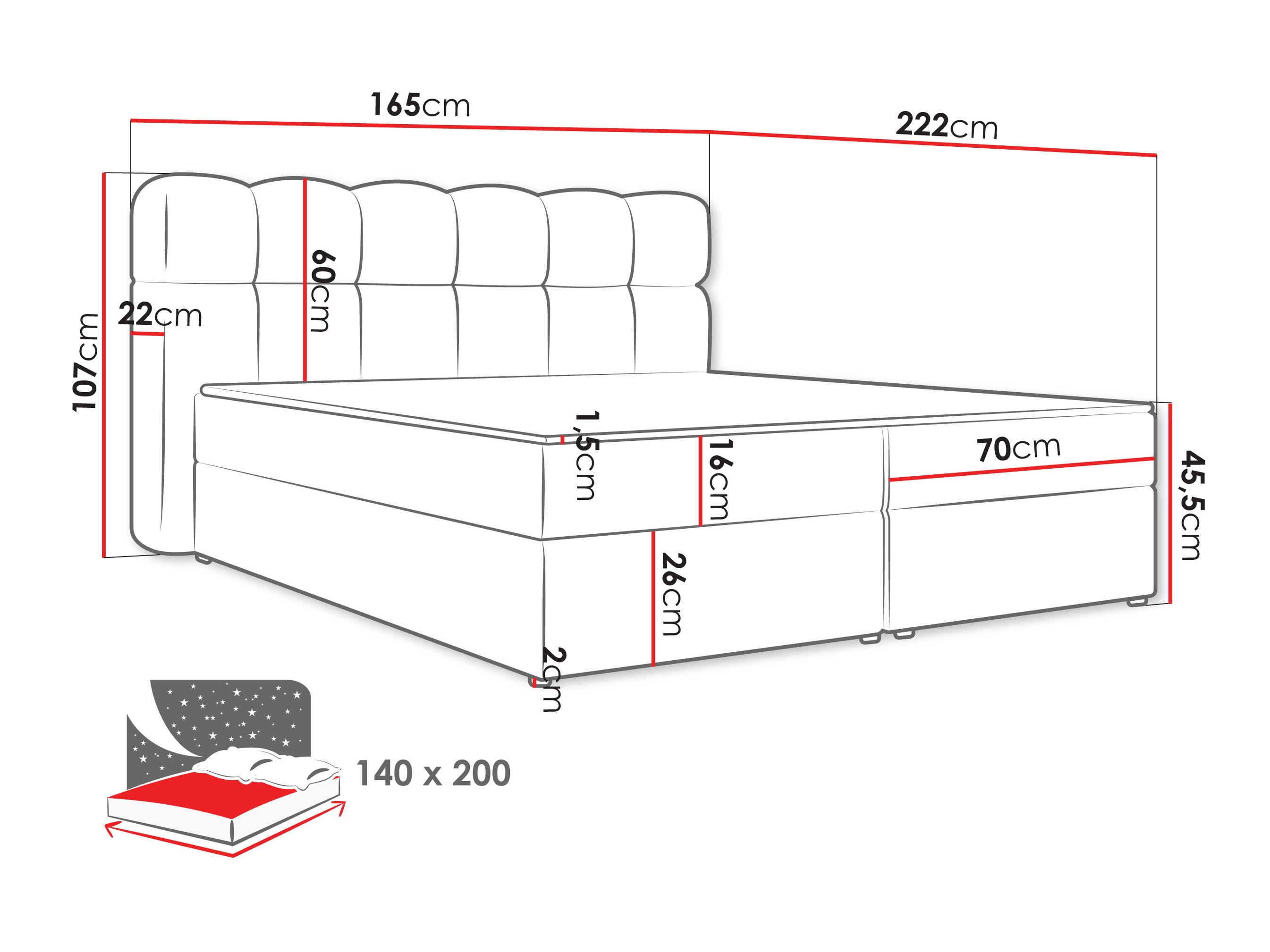 Pat boxspring Stonecrest 113 (Lambi 07)