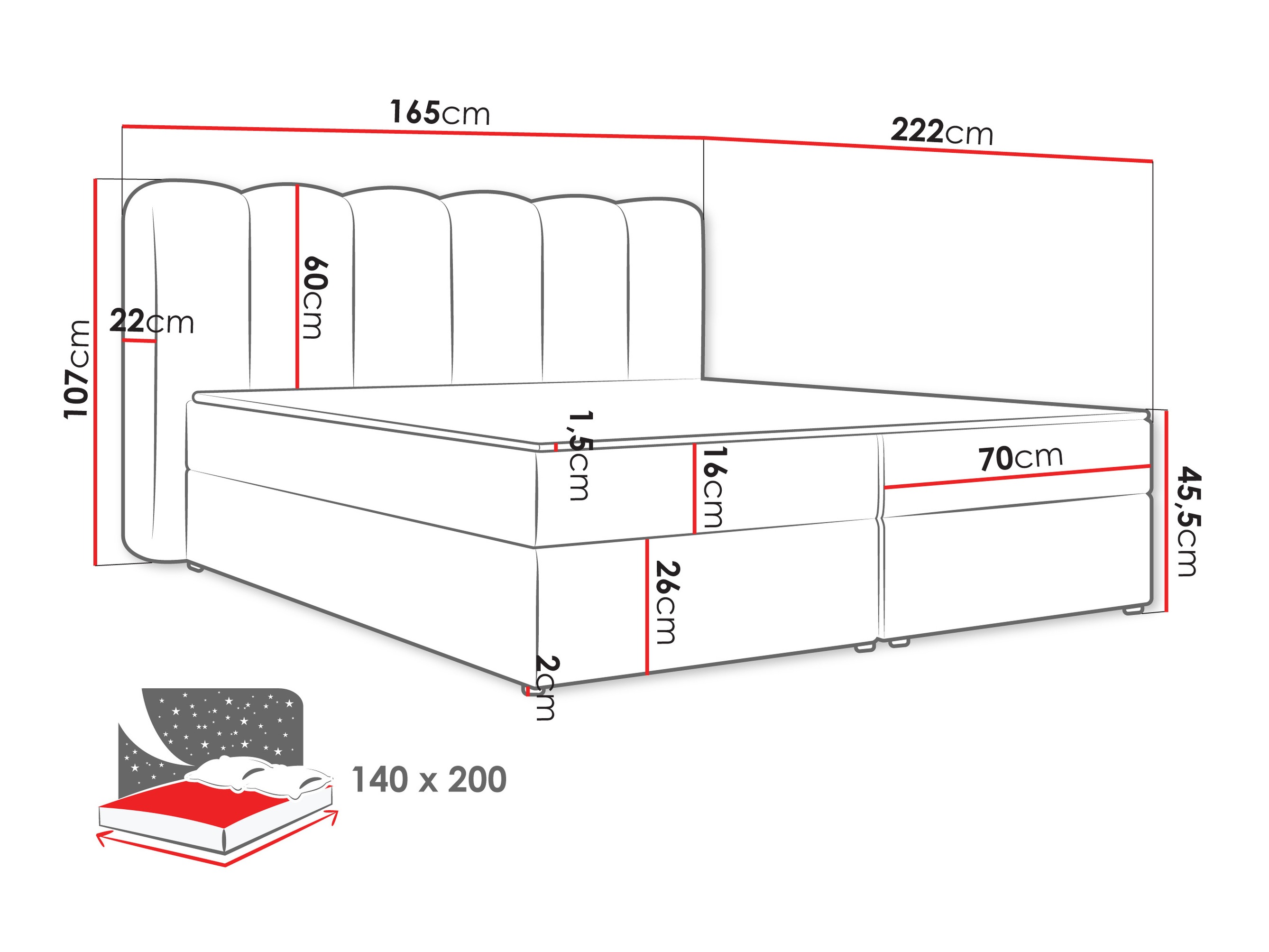 Pat boxspring Stonecrest 112 (Lambi 03)