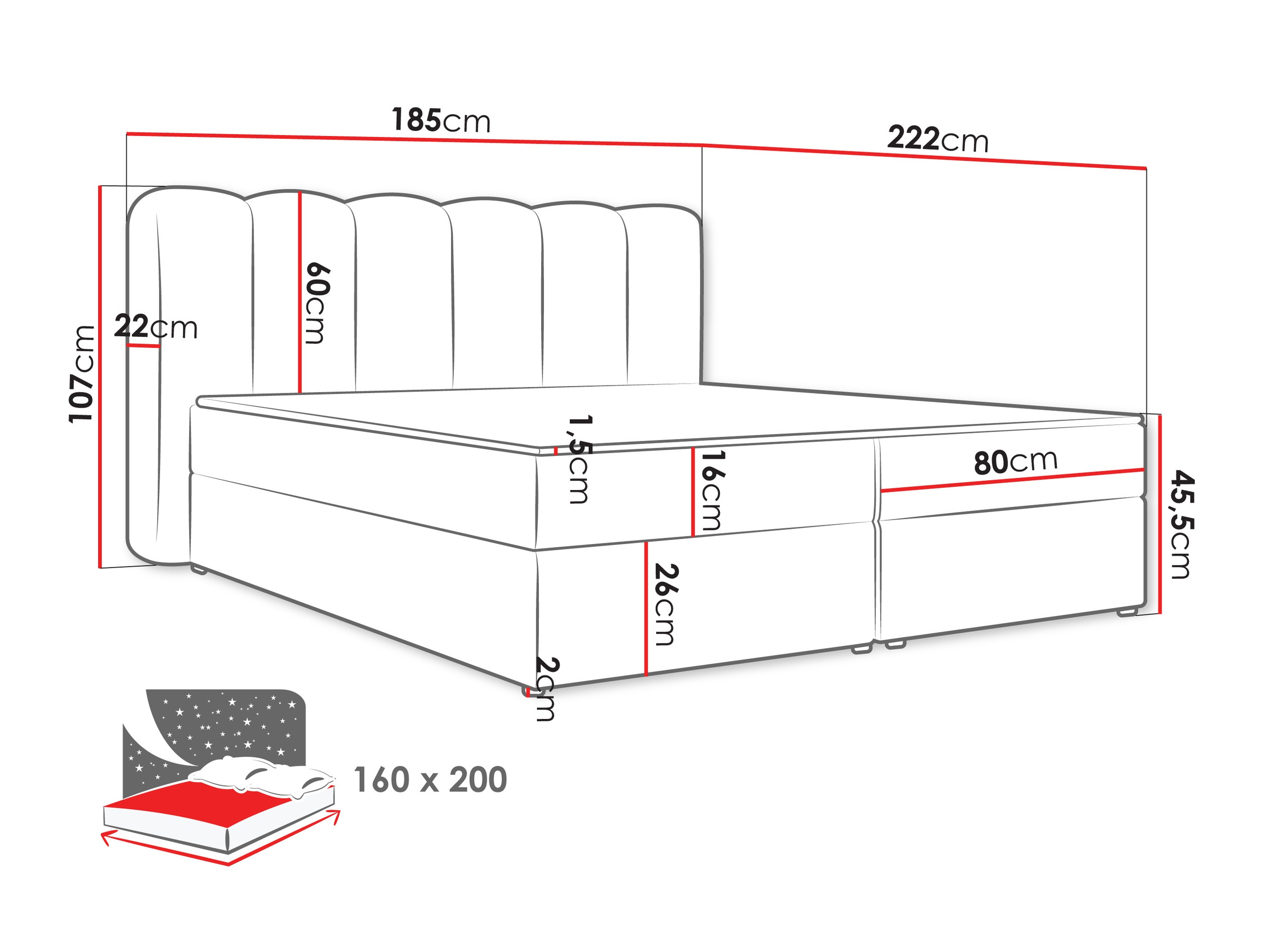 Pat boxspring Stonecrest 112 (Lambi 03)