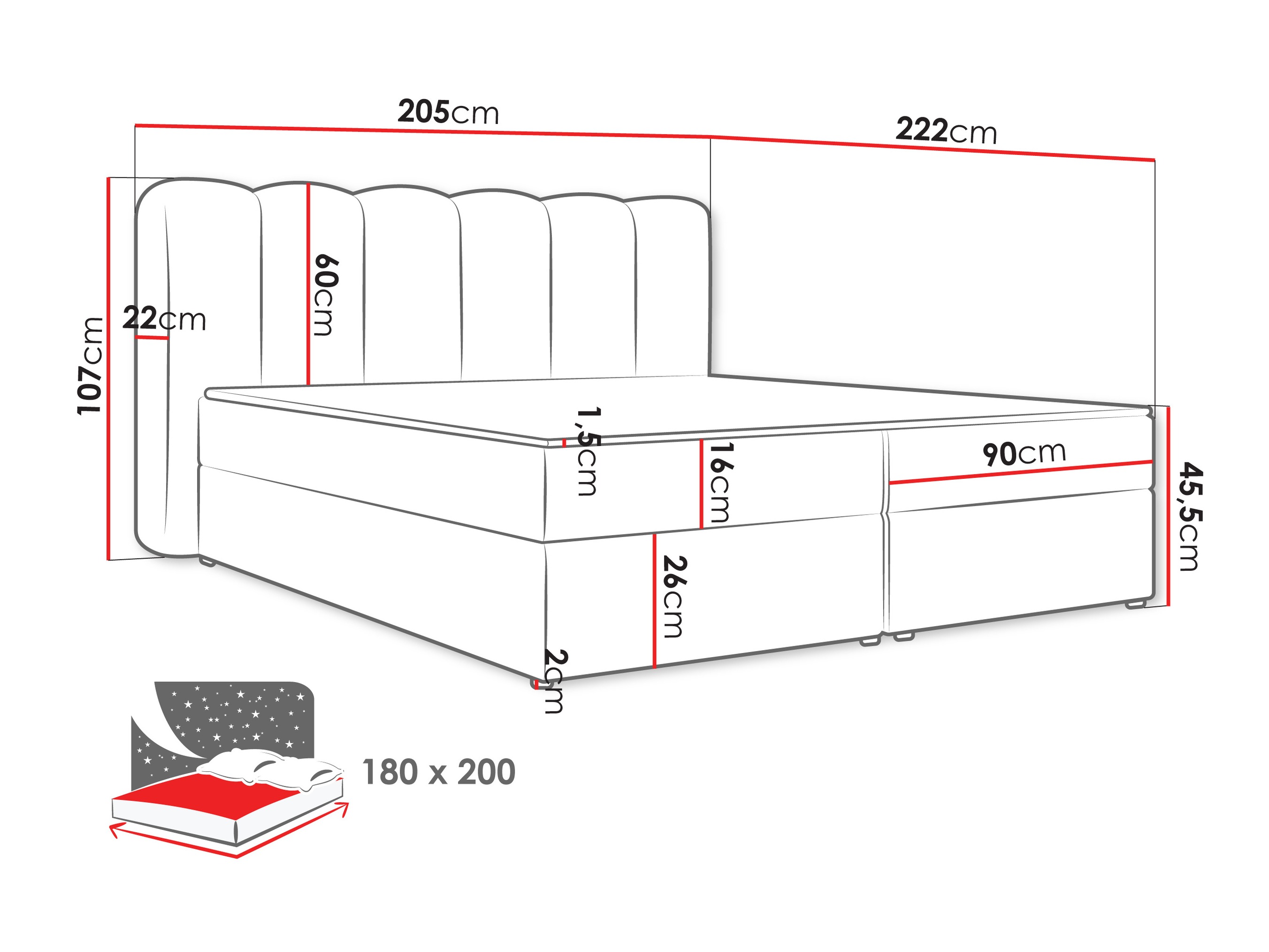 Pat boxspring Stonecrest 112 (Lambi 04)
