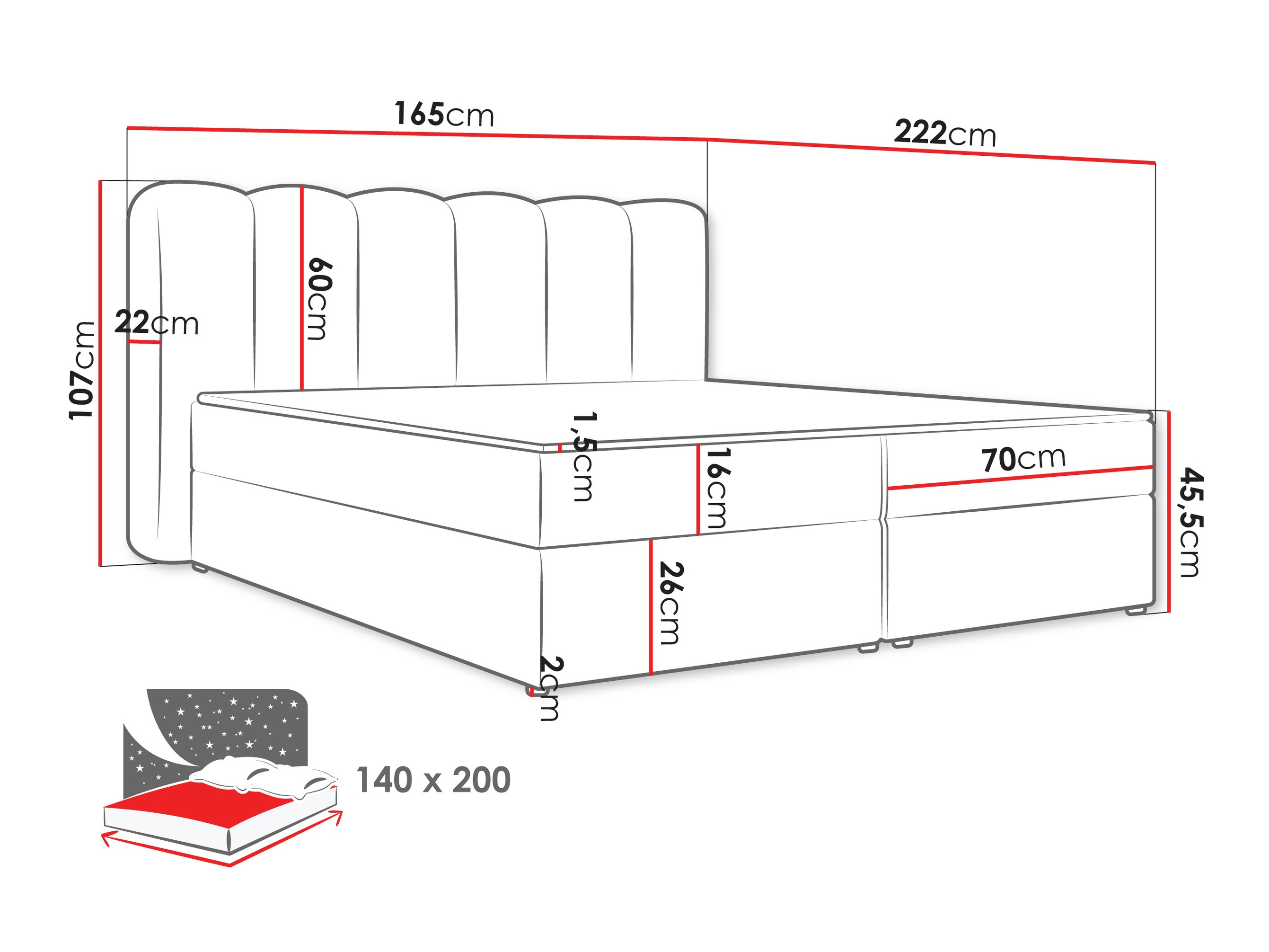Pat boxspring Stonecrest 112 (Lambi 06)
