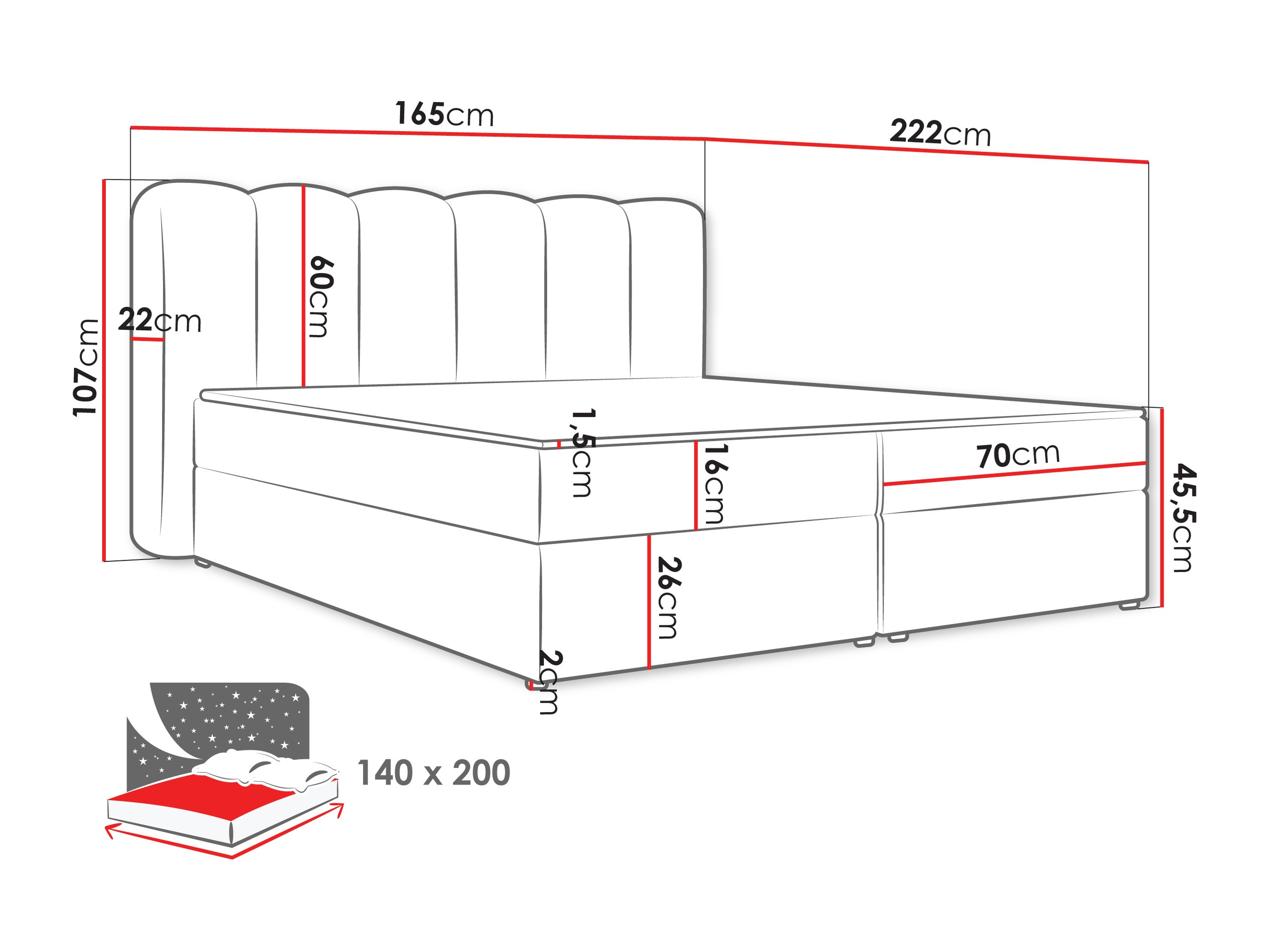 Pat boxspring Stonecrest 112 (Lambi 08)