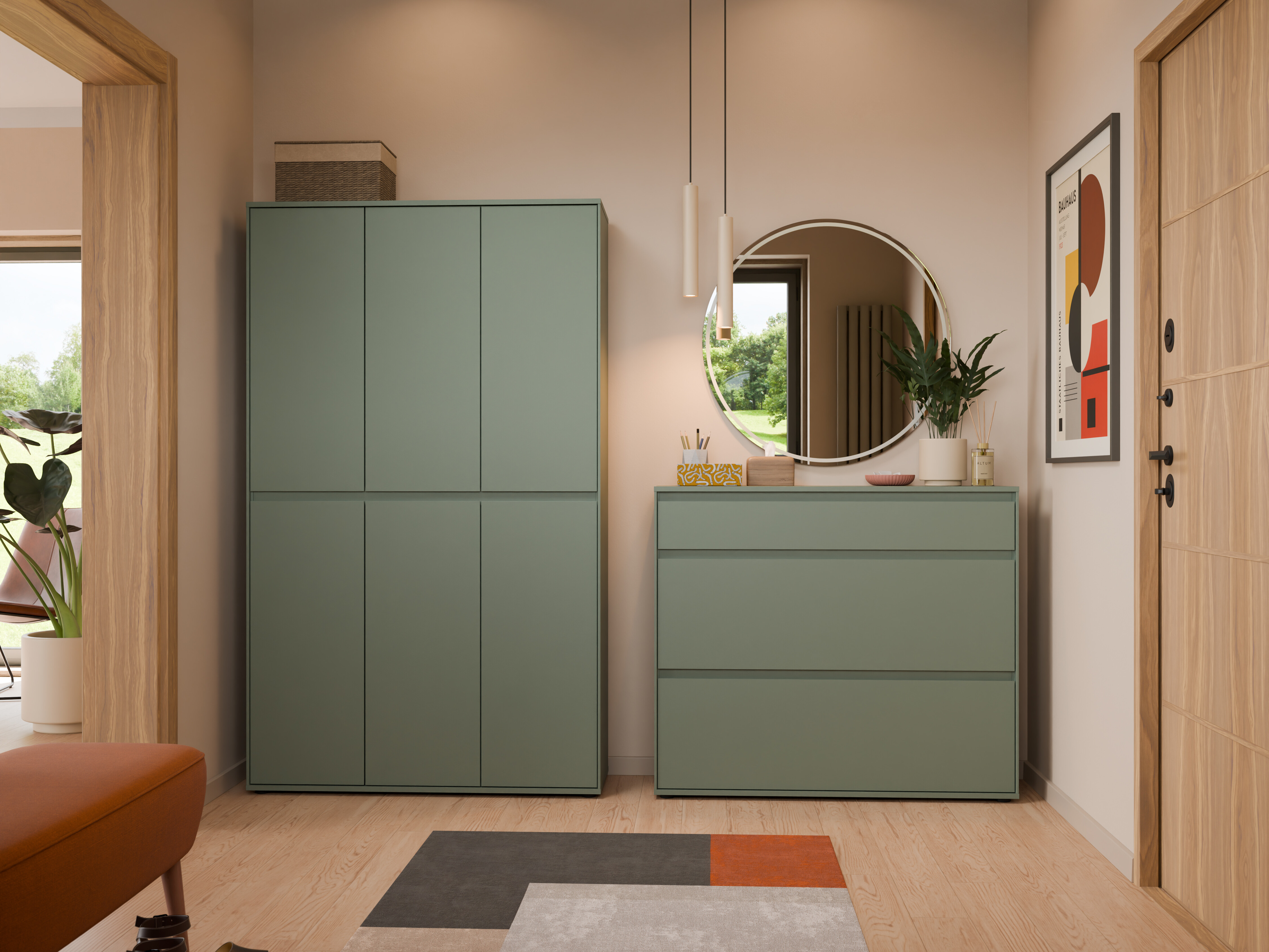 Dulap pantofi Torfiou 102 (Verde)