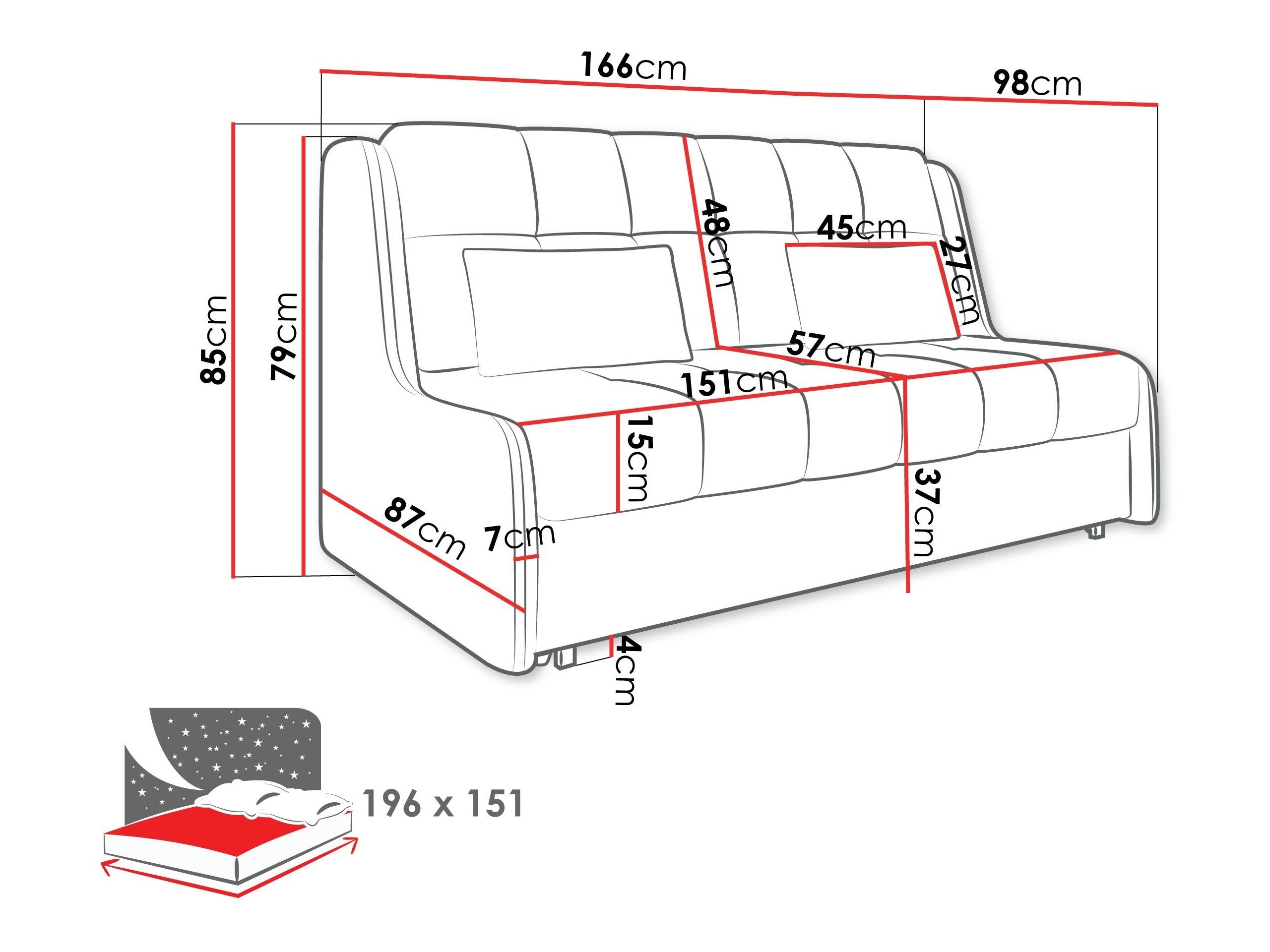 Canapea extensibilă Columbus 257 (Sereno 681)