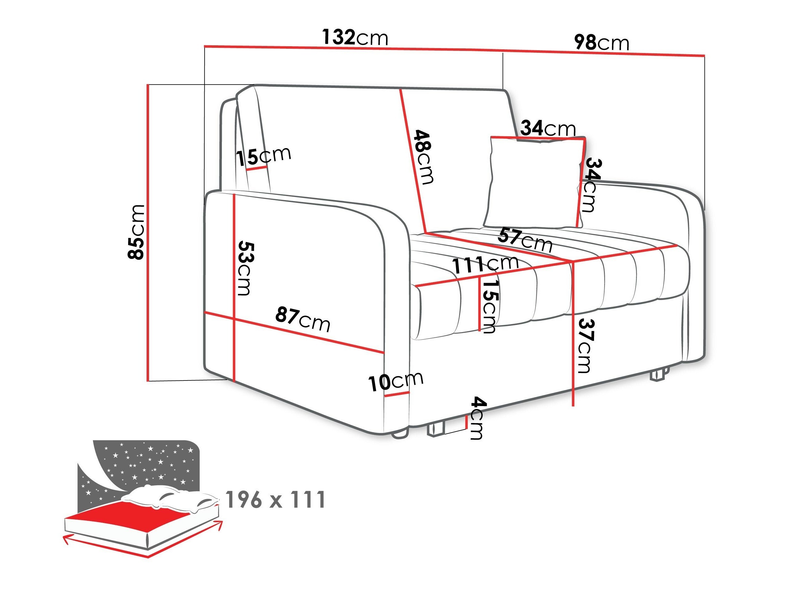 Canapea extensibilă Columbus 259 (Polo 875)