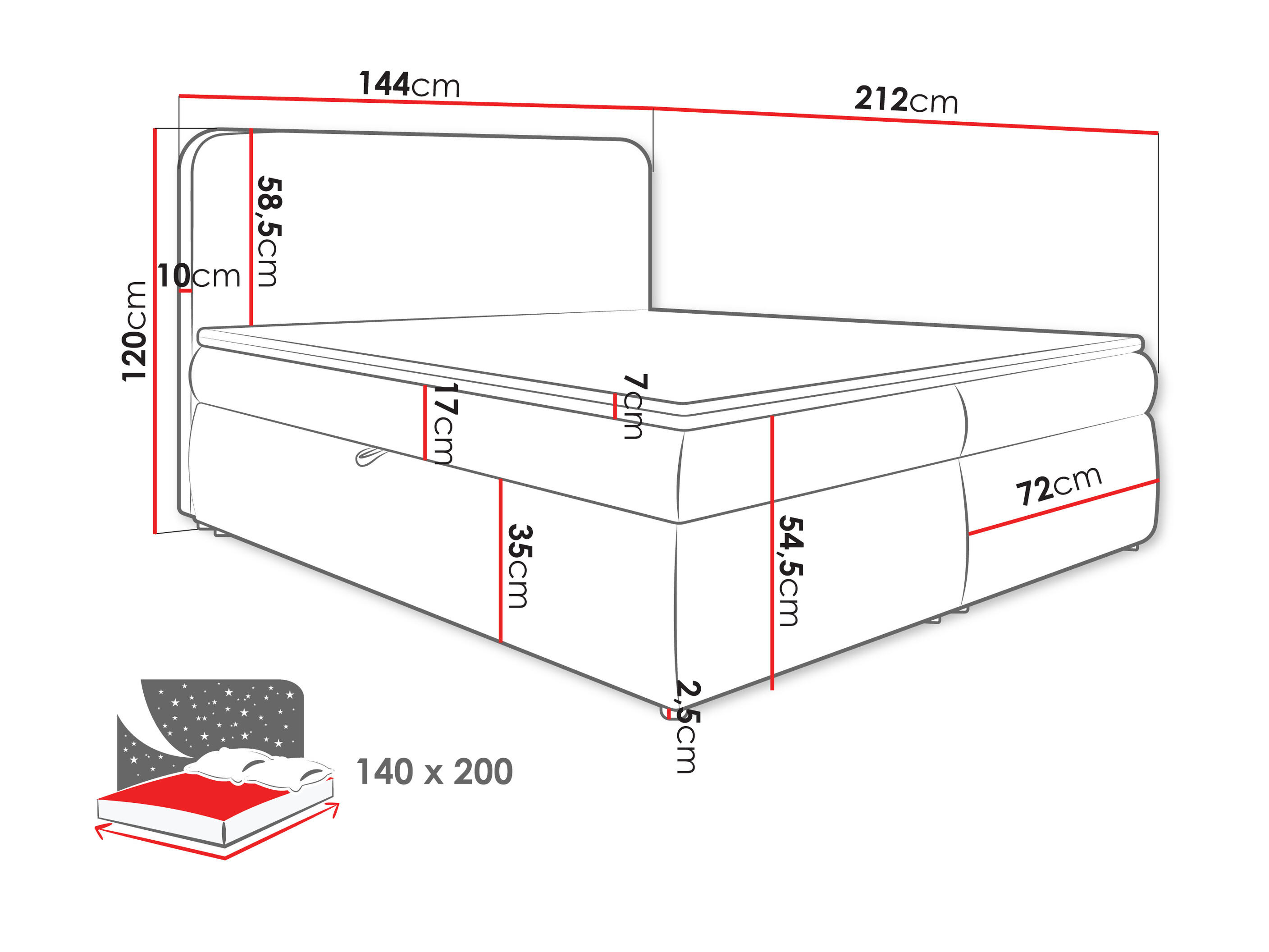 Pat boxspring Portage 111 (Vibe 03)