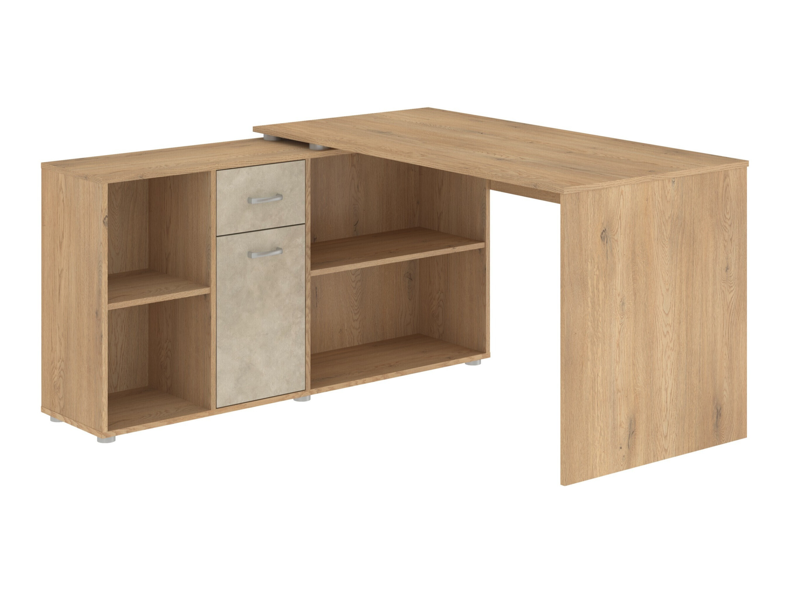 Birou de colt Gilroy 113 (Stejar Cremona + Bej)