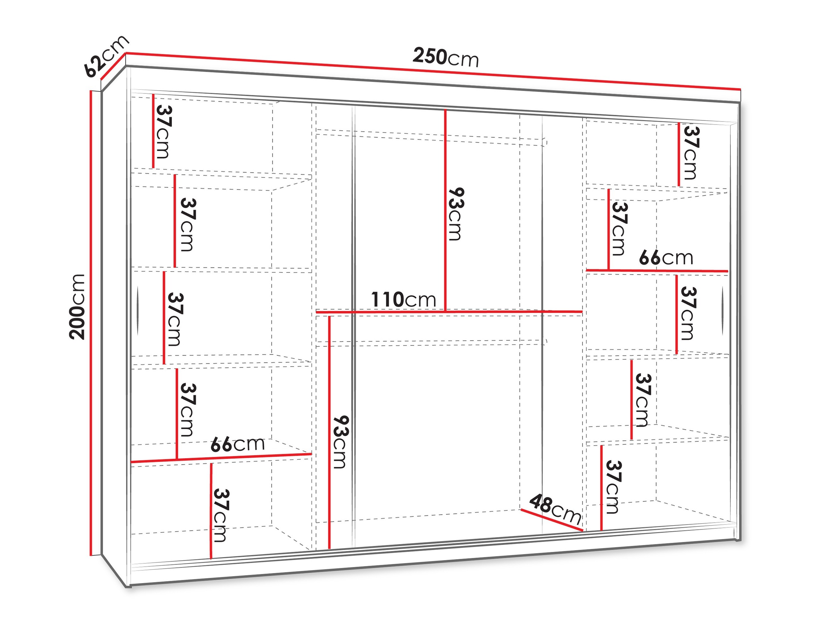 Dulap Hartford 508 (Negru)
