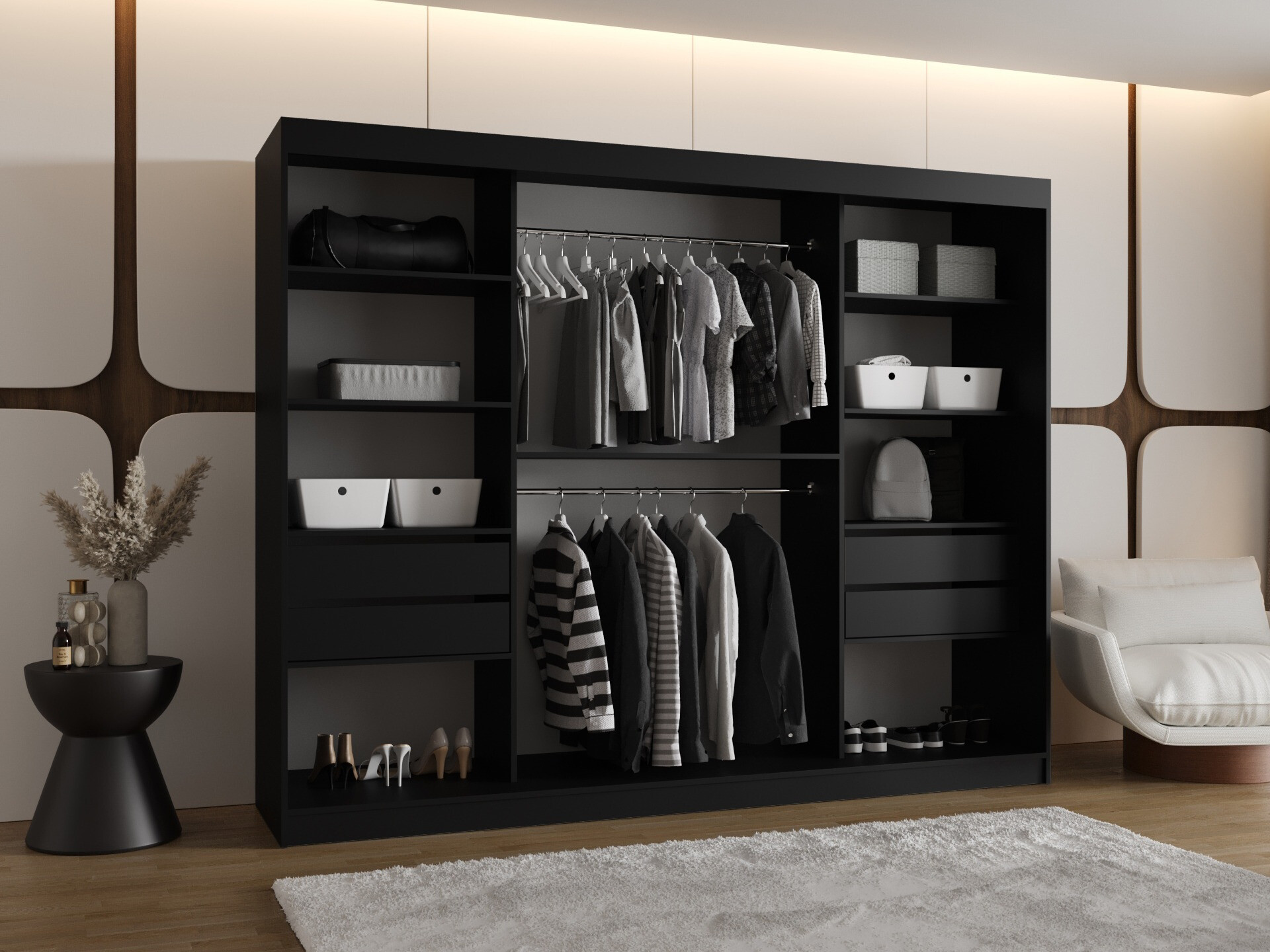 Dulap Hartford 497 (Negru)