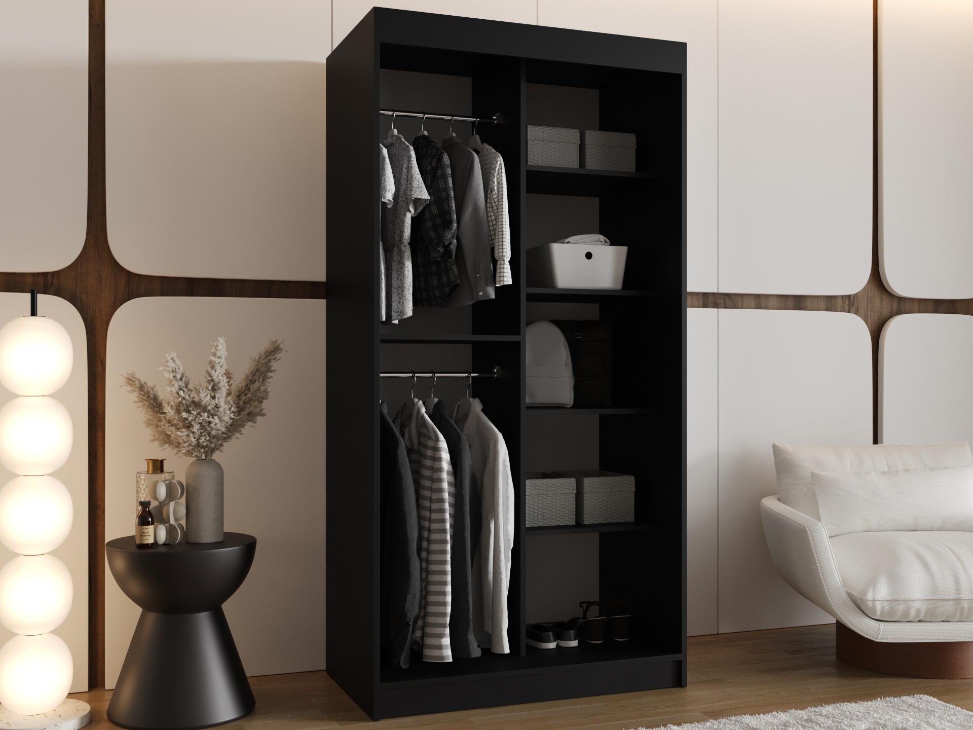 Dulap Hartford 498 (Negru)