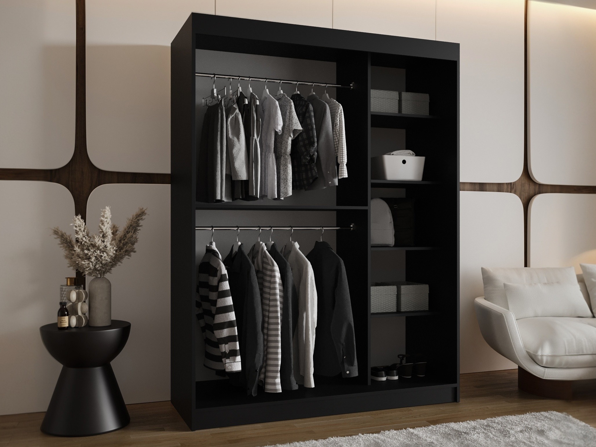 Dulap Hartford 502 (Negru)