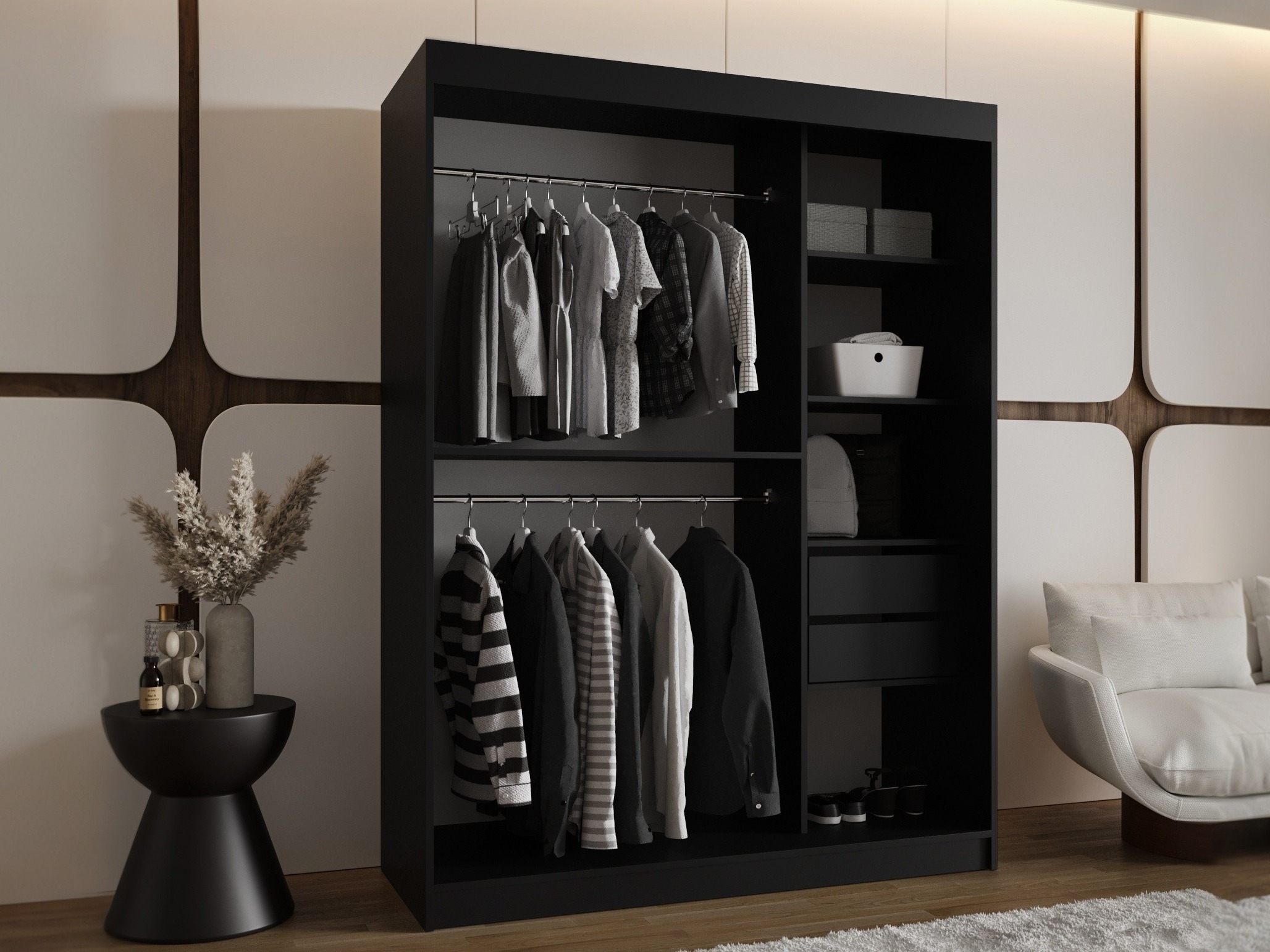 Dulap Hartford 503 (Negru)