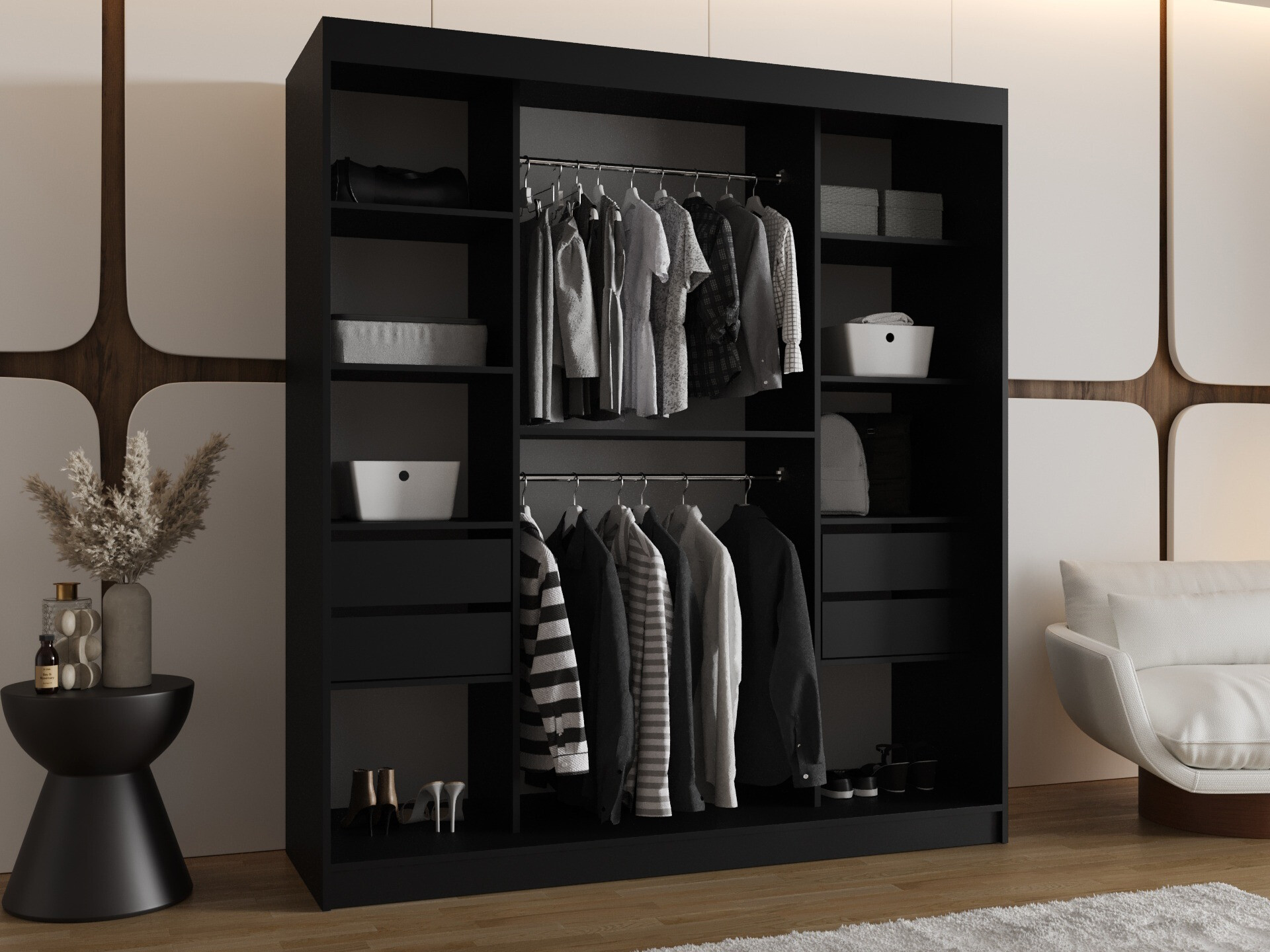 Dulap Hartford 506 (Negru)