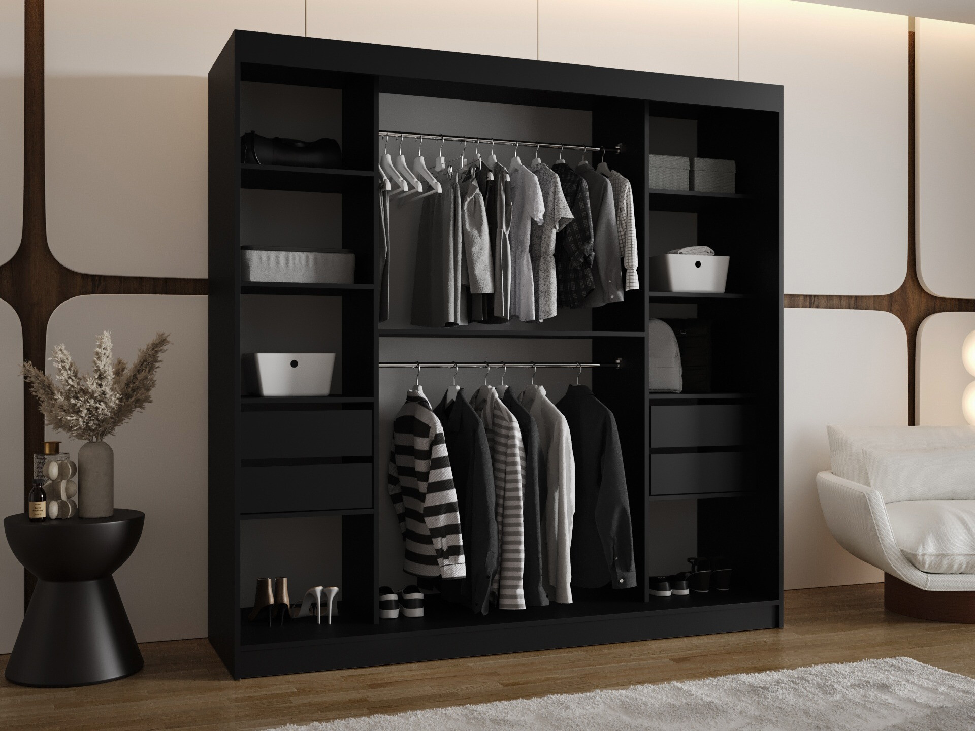Dulap Hartford 507 (Negru)