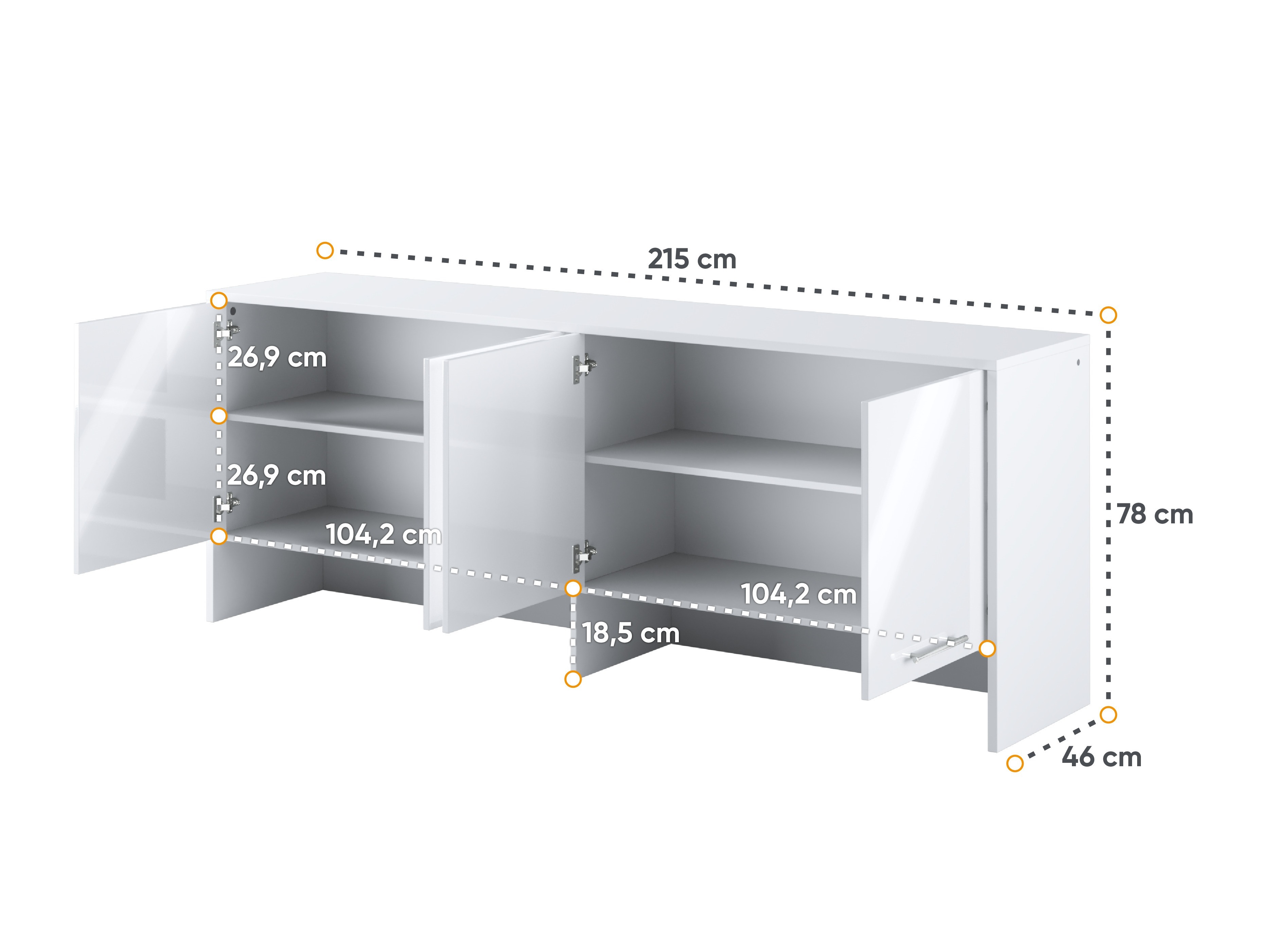 Bufet Concept Pro Lenart I (Alb)