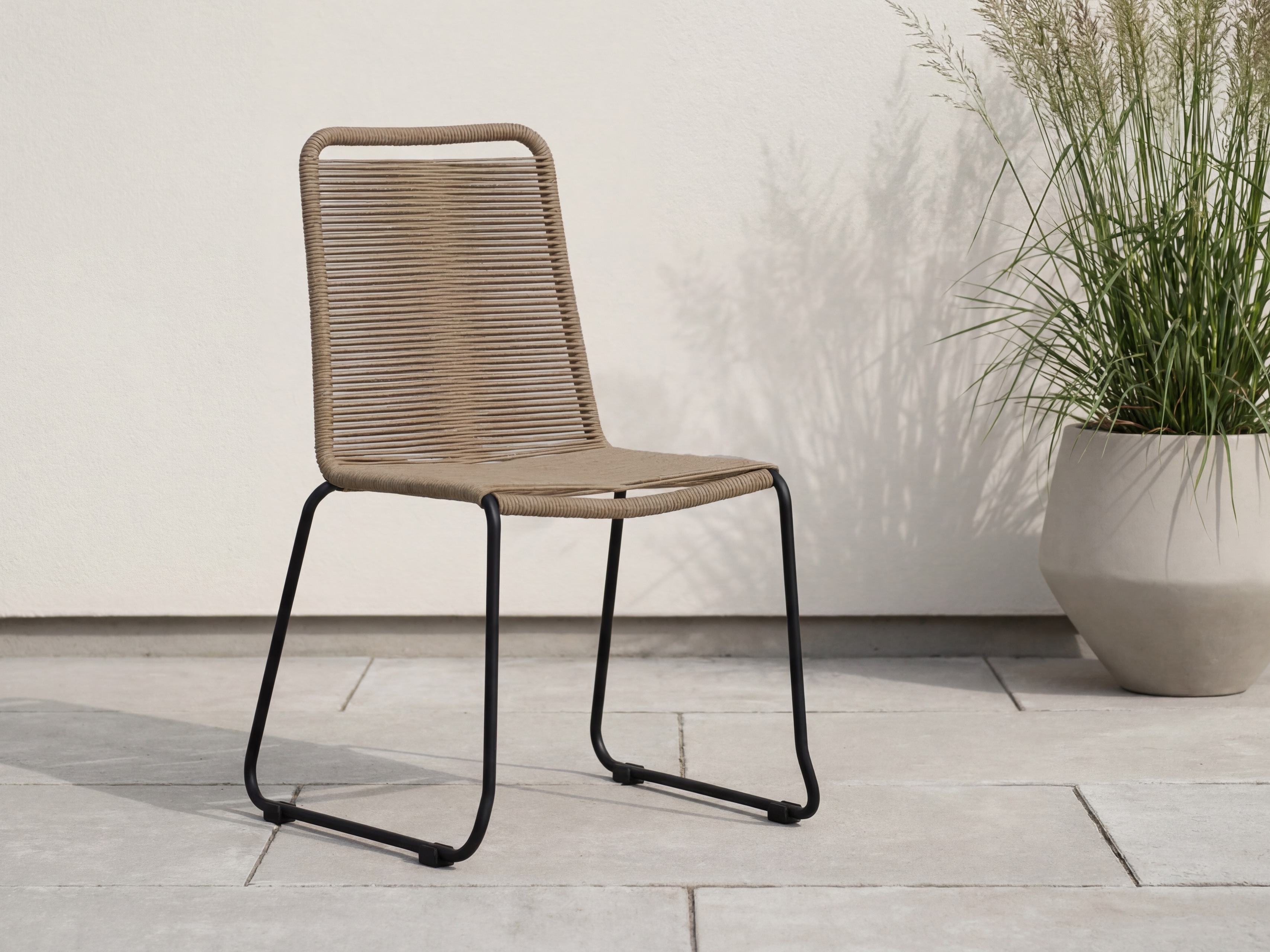 Scaun de exterior Dallas 2820 (Maro deschis + Negru)