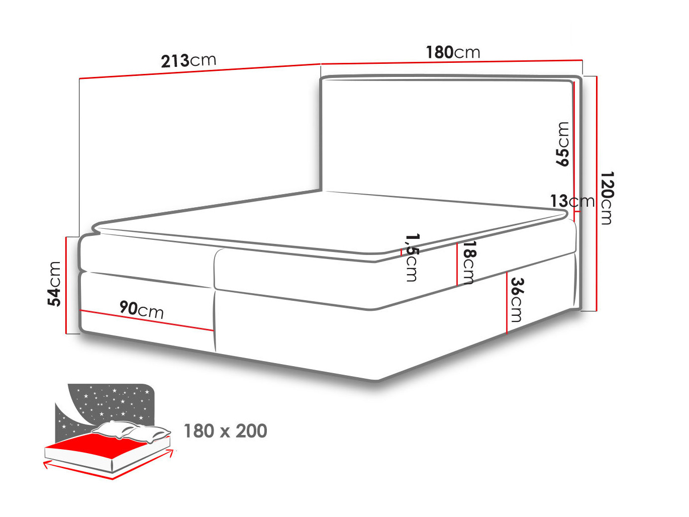 Pat boxspring Butyrum (Muna 05)