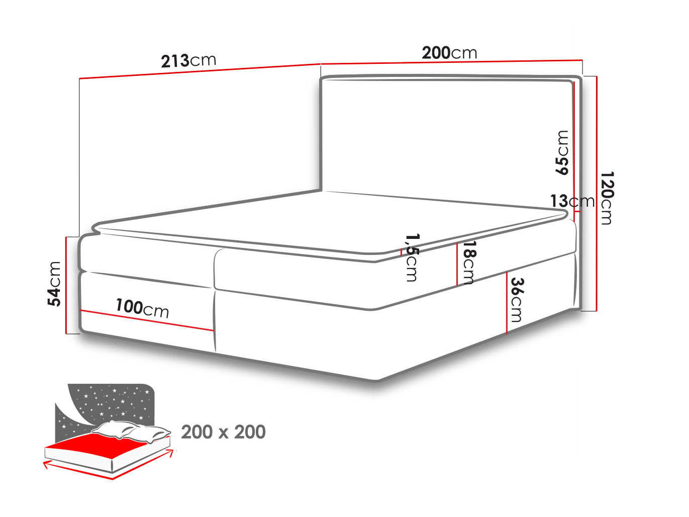 Pat boxspring Butyrum (Muna 05)