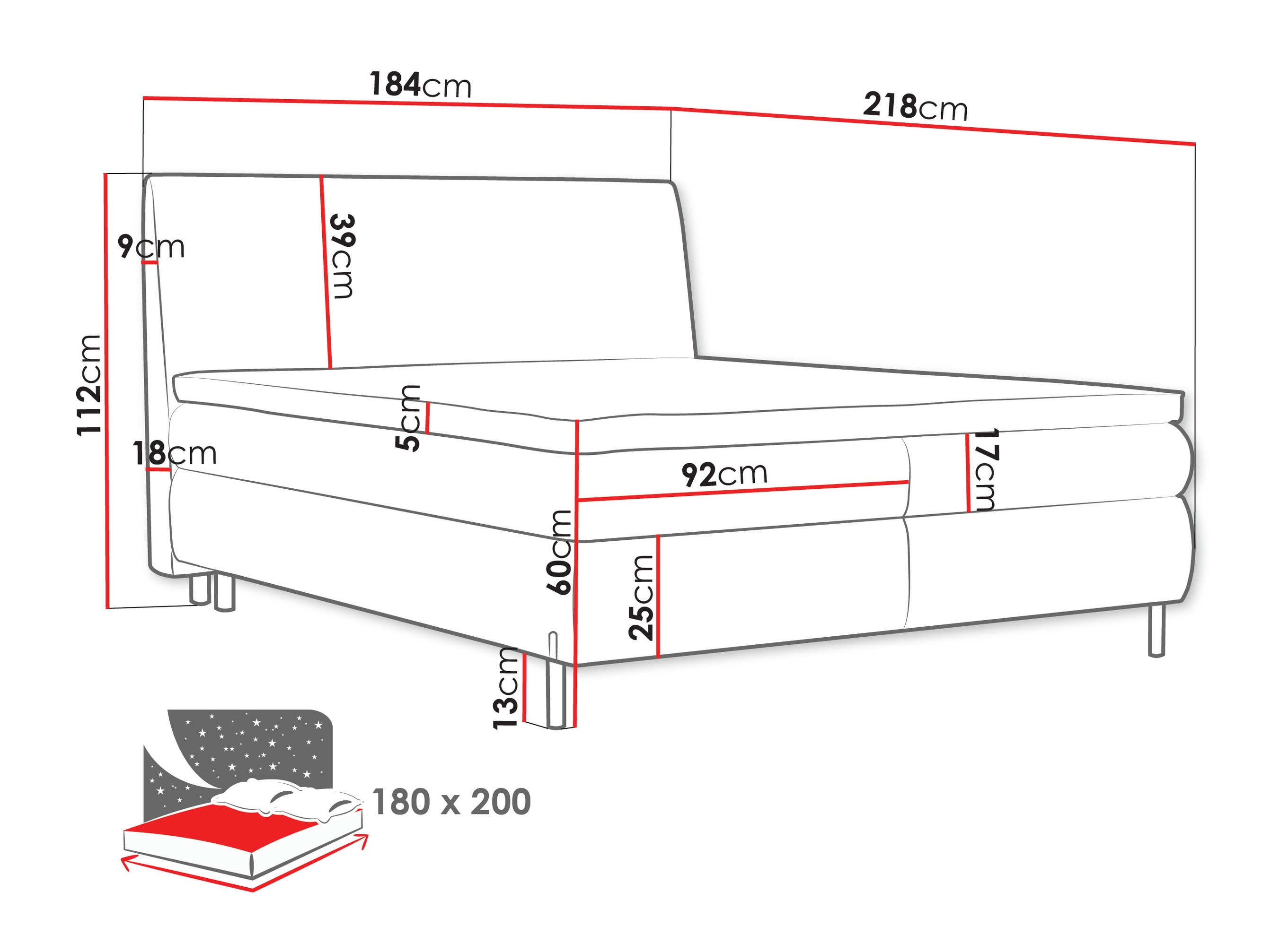 Pat boxspring Portage 113 (Adventure 06)