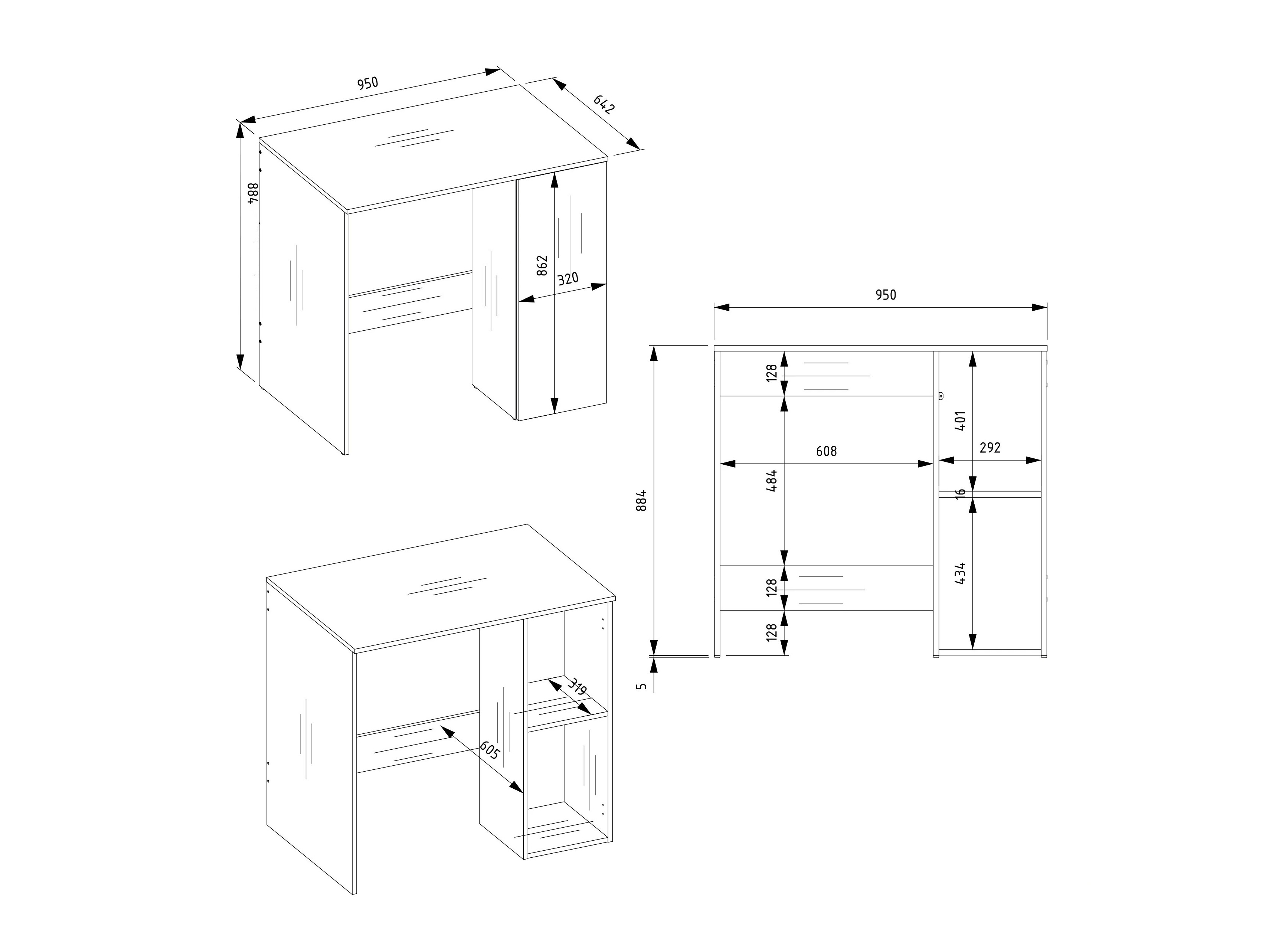 Cabinet de baie neancorat Balelbo 114 (Alb)