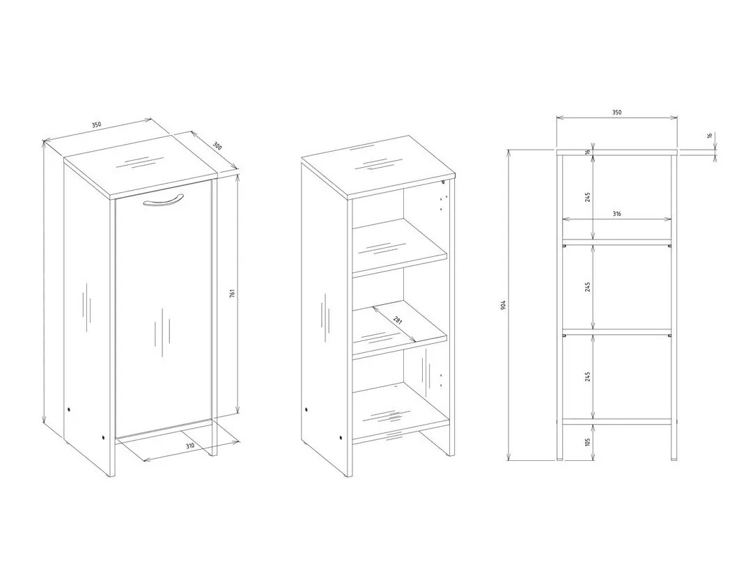 Cabinet de baie neancorat Servou 110 (Cașmir)