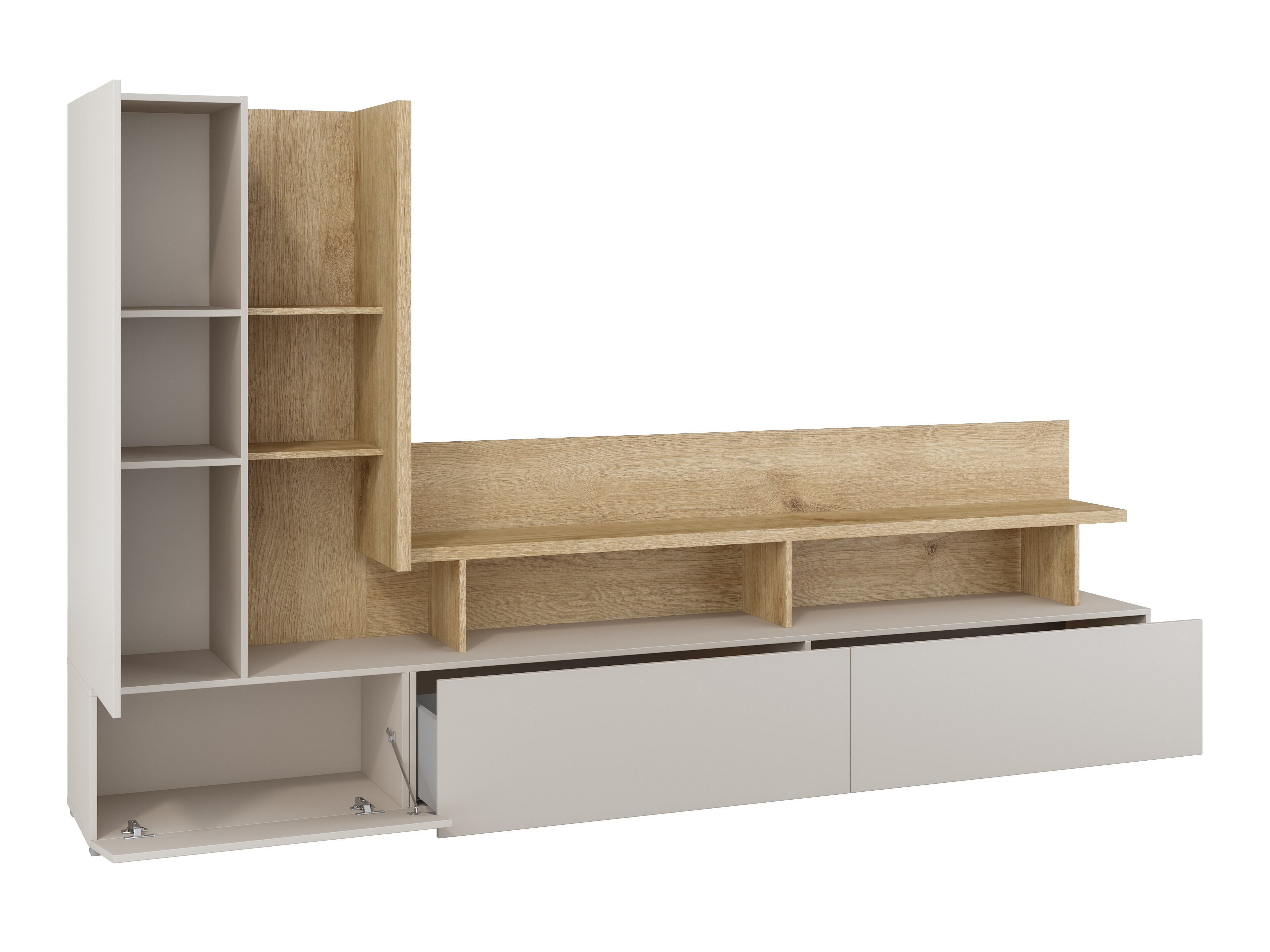 Set de living Virvele 103 (Cașmir + Stejar deschis)