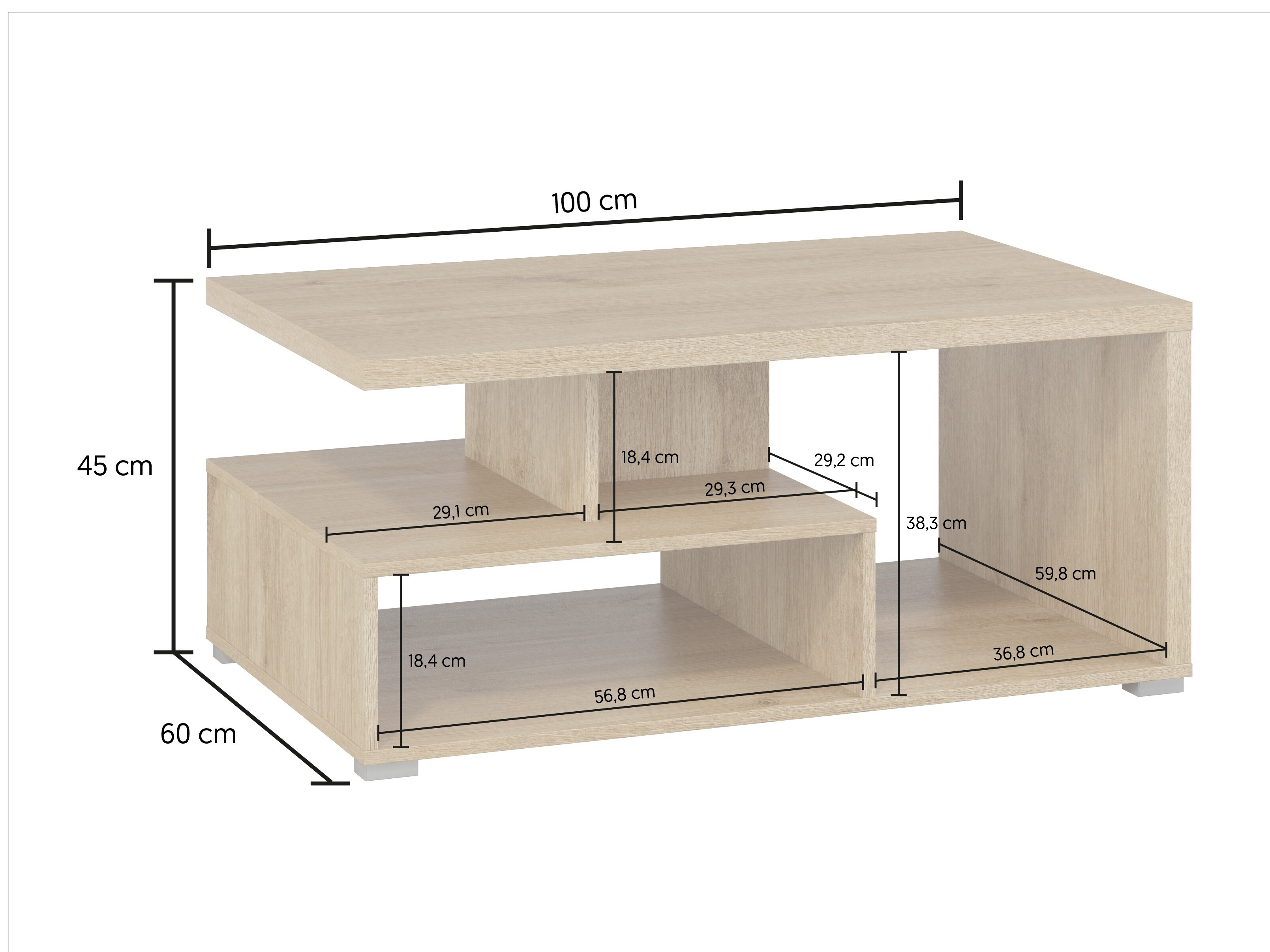 Set de living Virvele 103 (Cașmir + Stejar deschis)