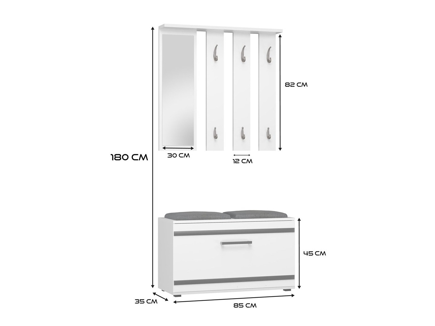 Set de hol Mandeville 396 (Alb)
