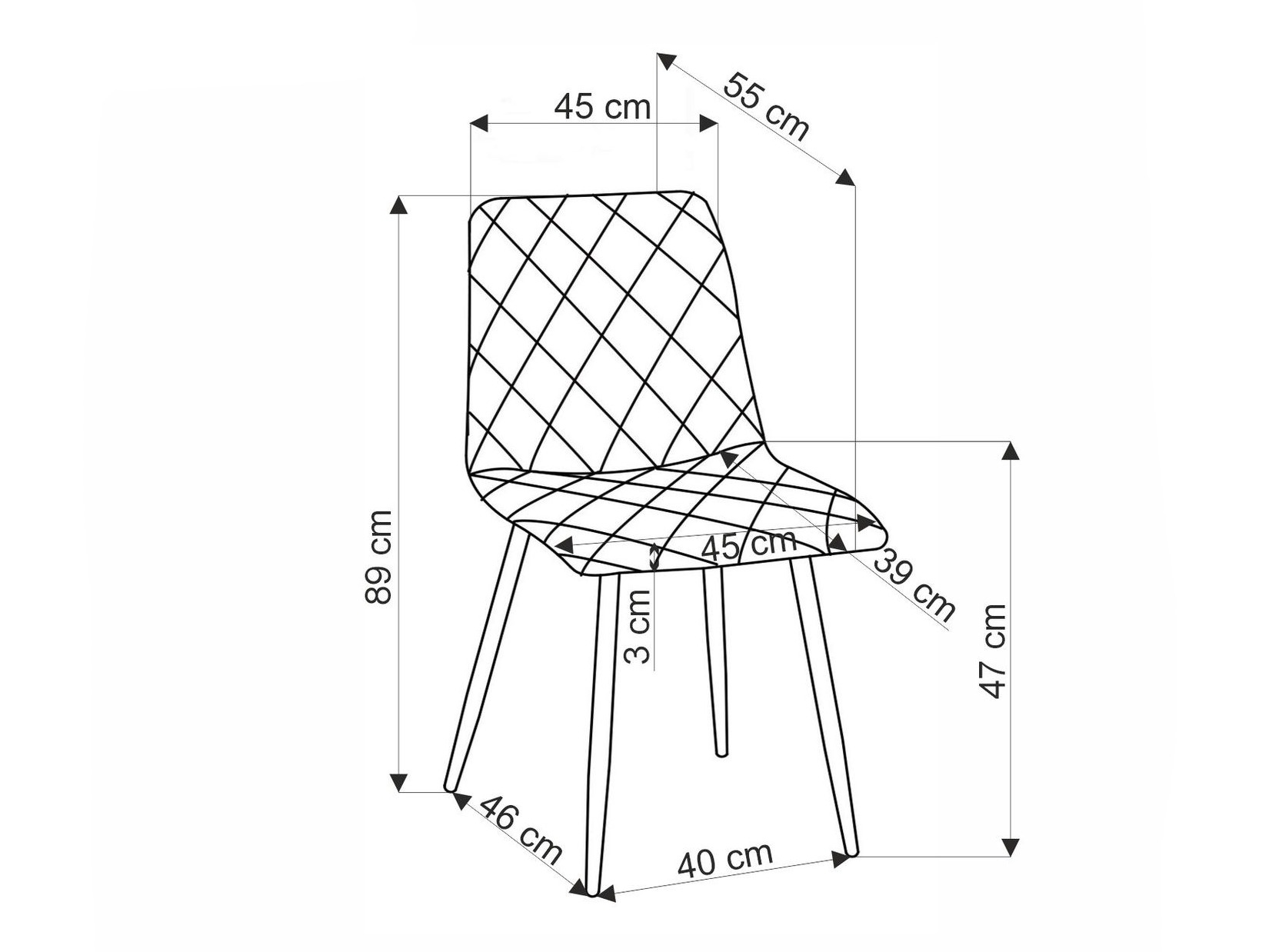 Scaun Houston 1731 (Maro + Negru)