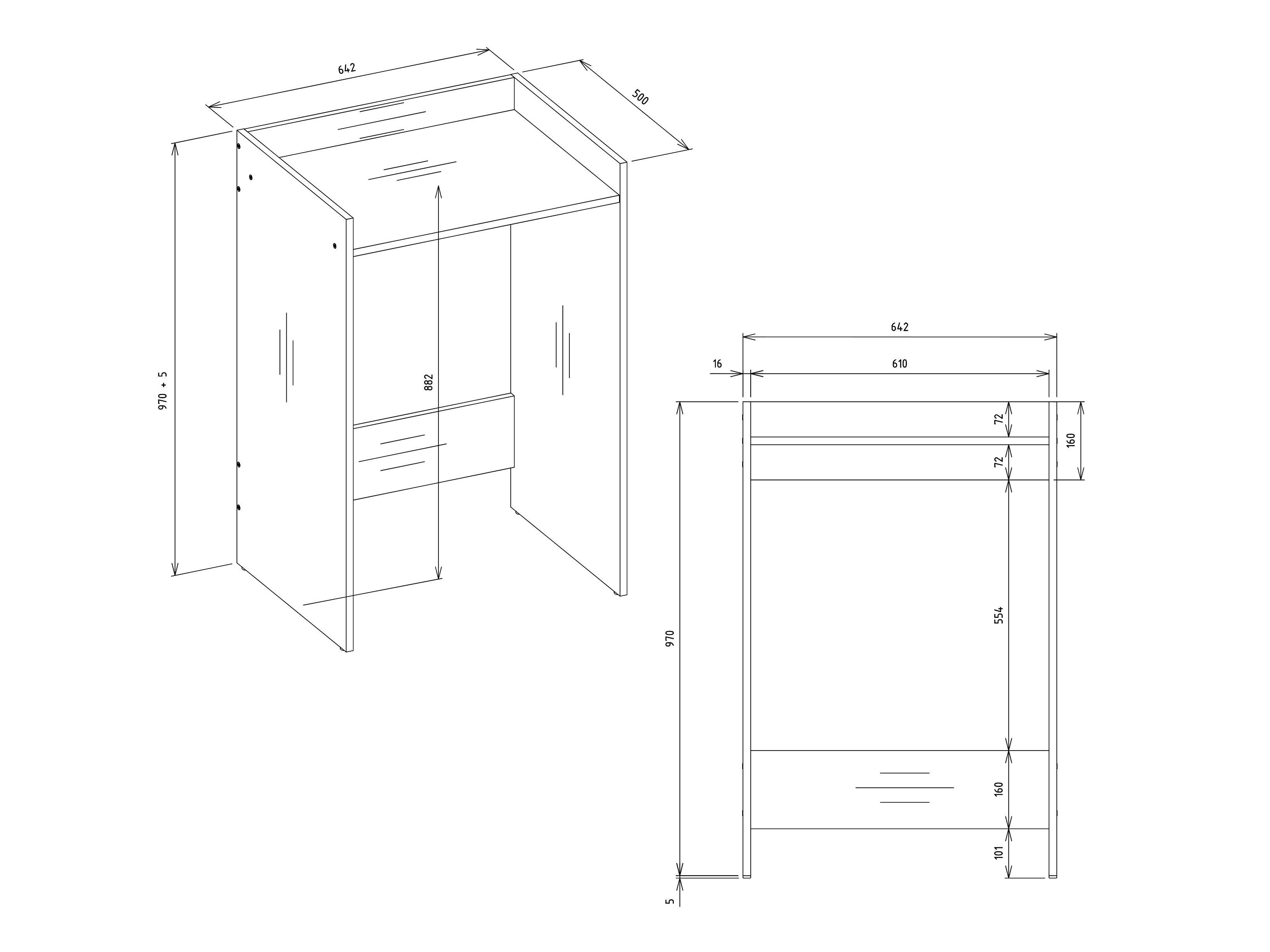 Baie raft Balelbo 102 (Antracit + Stejar artizan)
