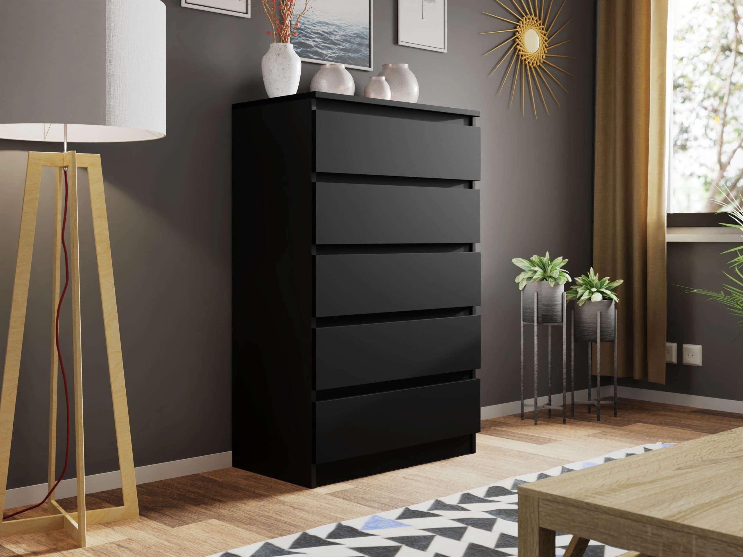 Comodă Comfivo Structor IV (Negru)