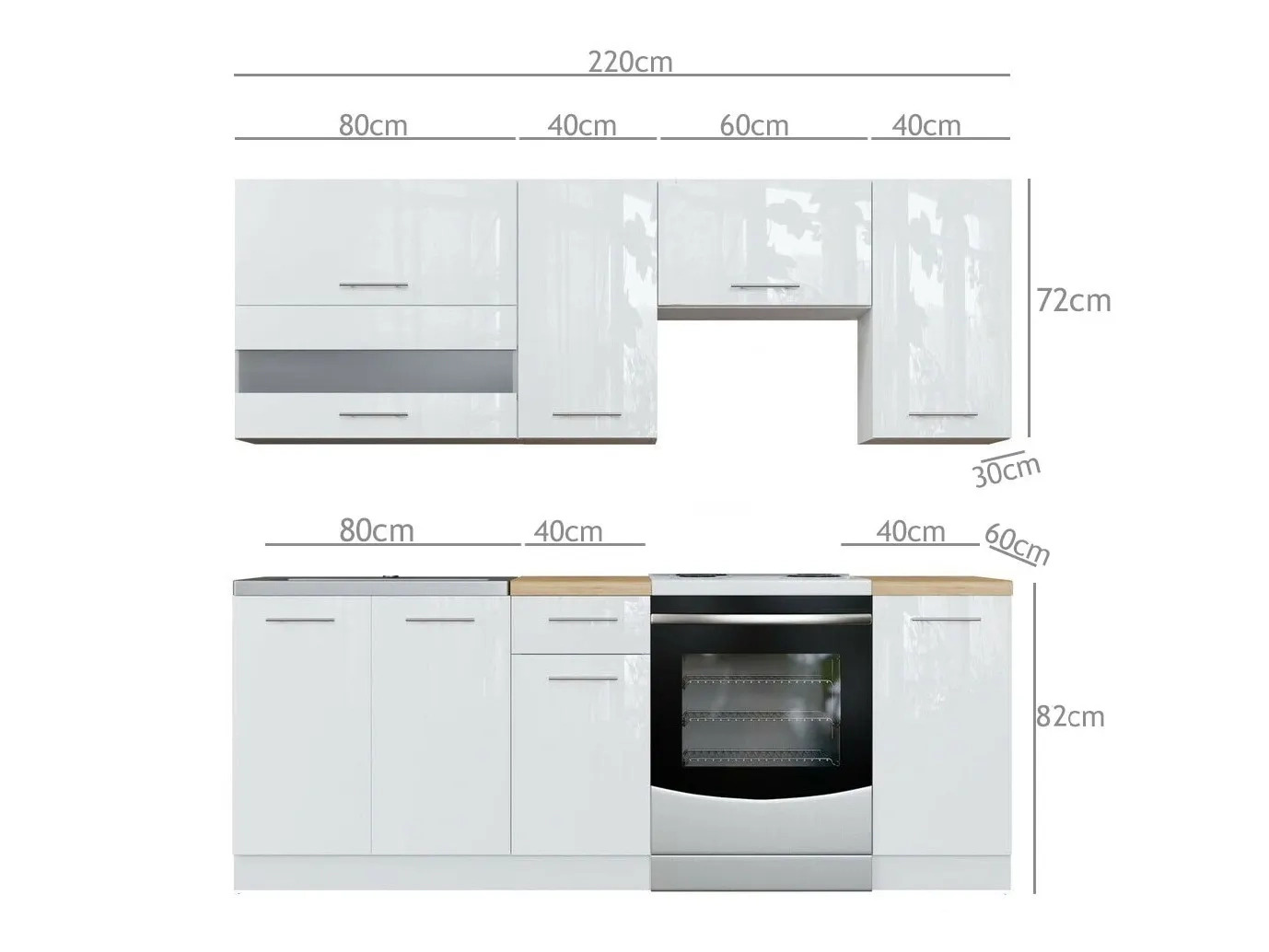 Set de bucătărie modular Tiffa Mix 104