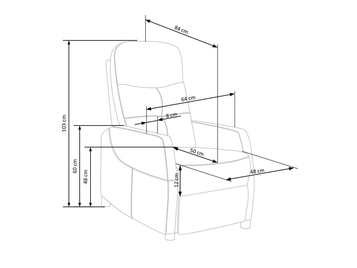 Fotoliu recliner Houston 992 (Bluvel 38)