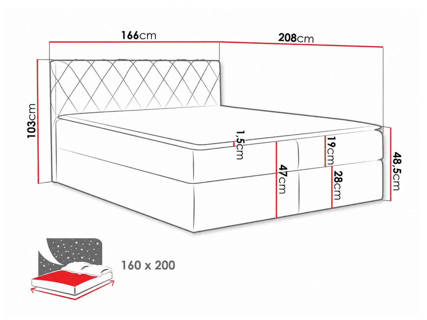 Pat boxspring Genus (Velluto 11)