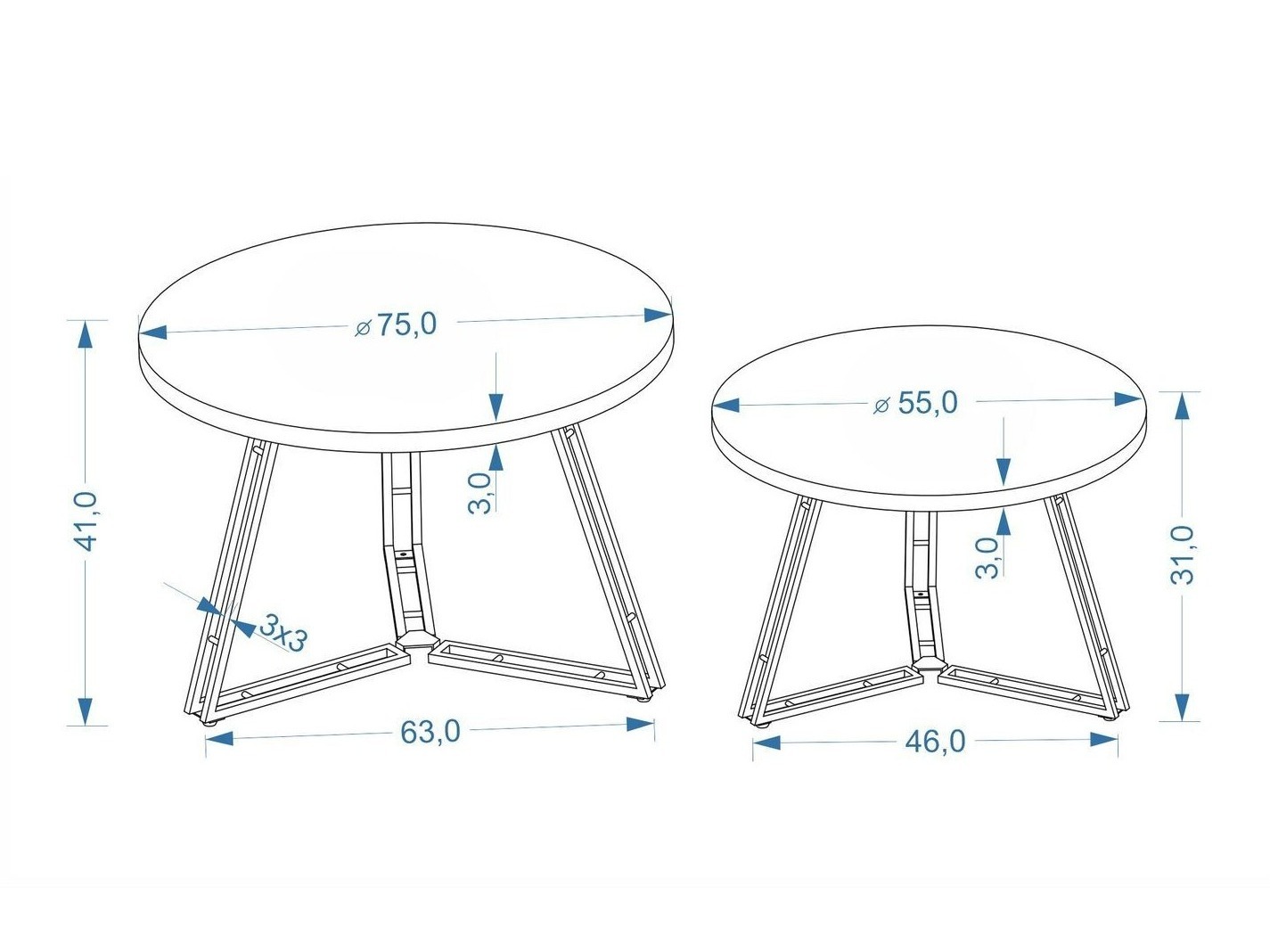 Set de măsuțe de cafea Houston 2184