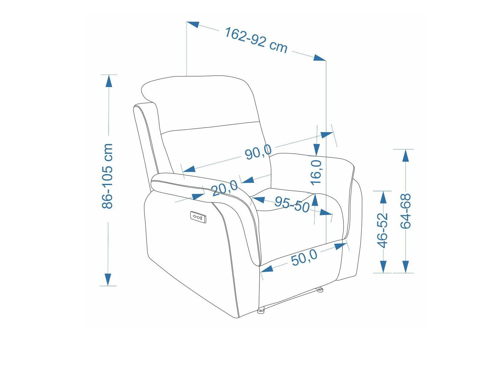Fotoliu recliner Houston 2216 (Vinci 26)