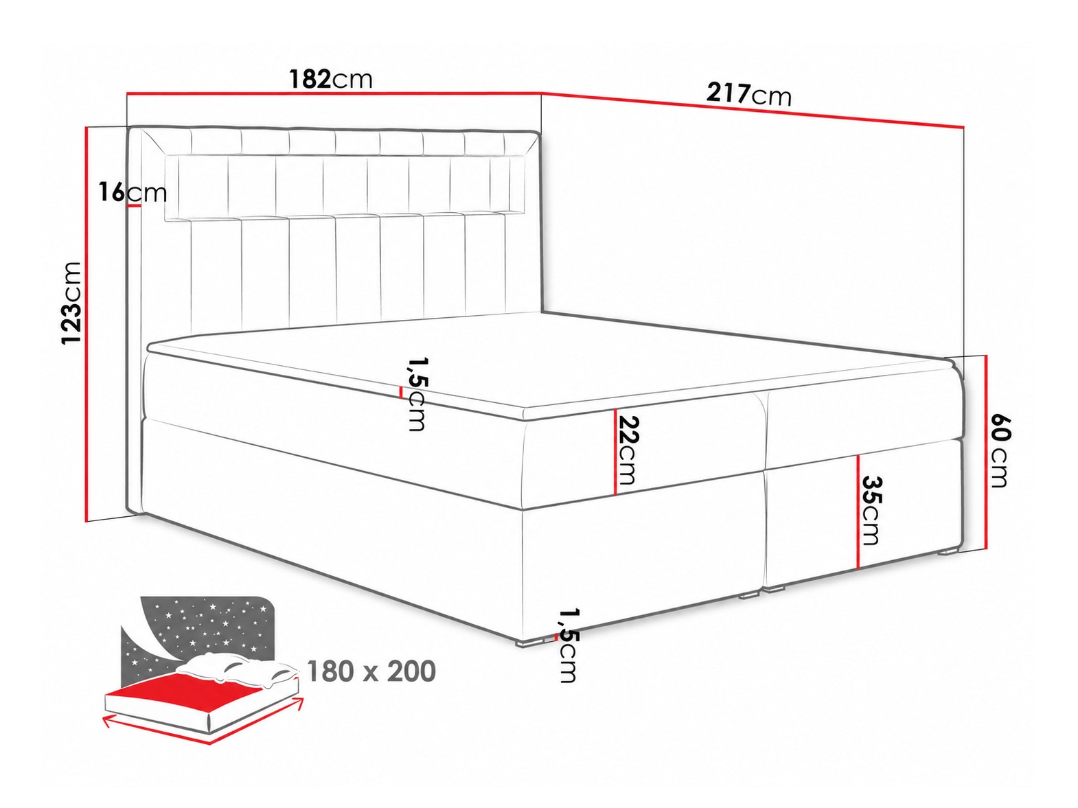 Pat boxspring Pomum (Magic Velvet 2217)