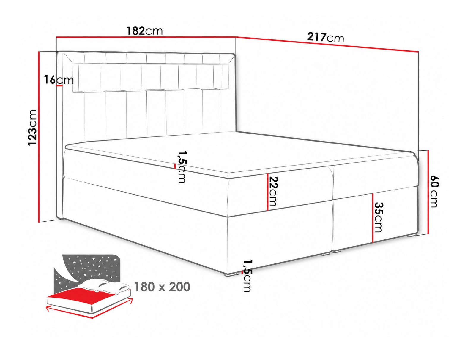 Pat boxspring Pomum (Magic Velvet 2225)
