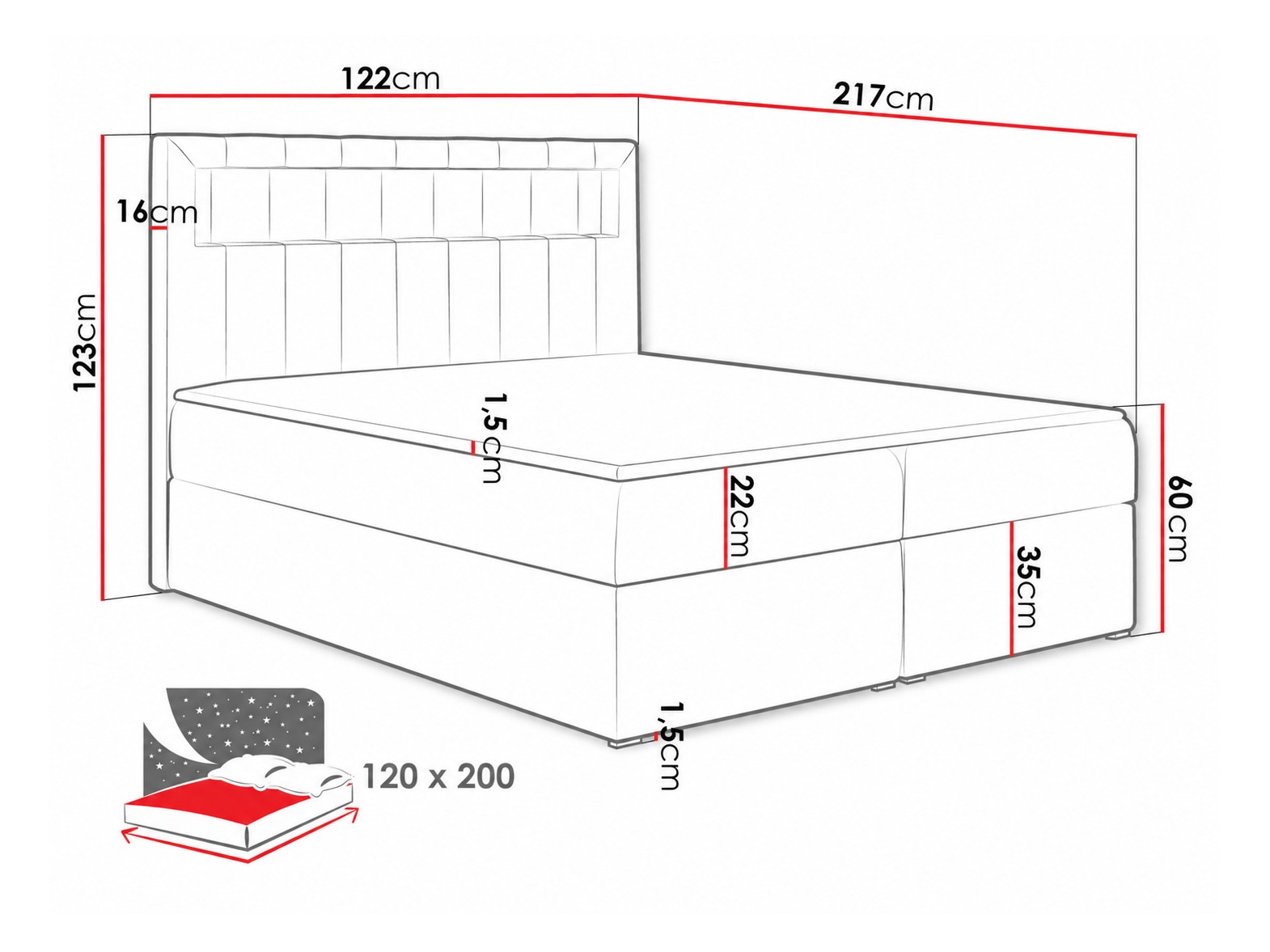 Pat boxspring Pomum (Magic Velvet 2239)