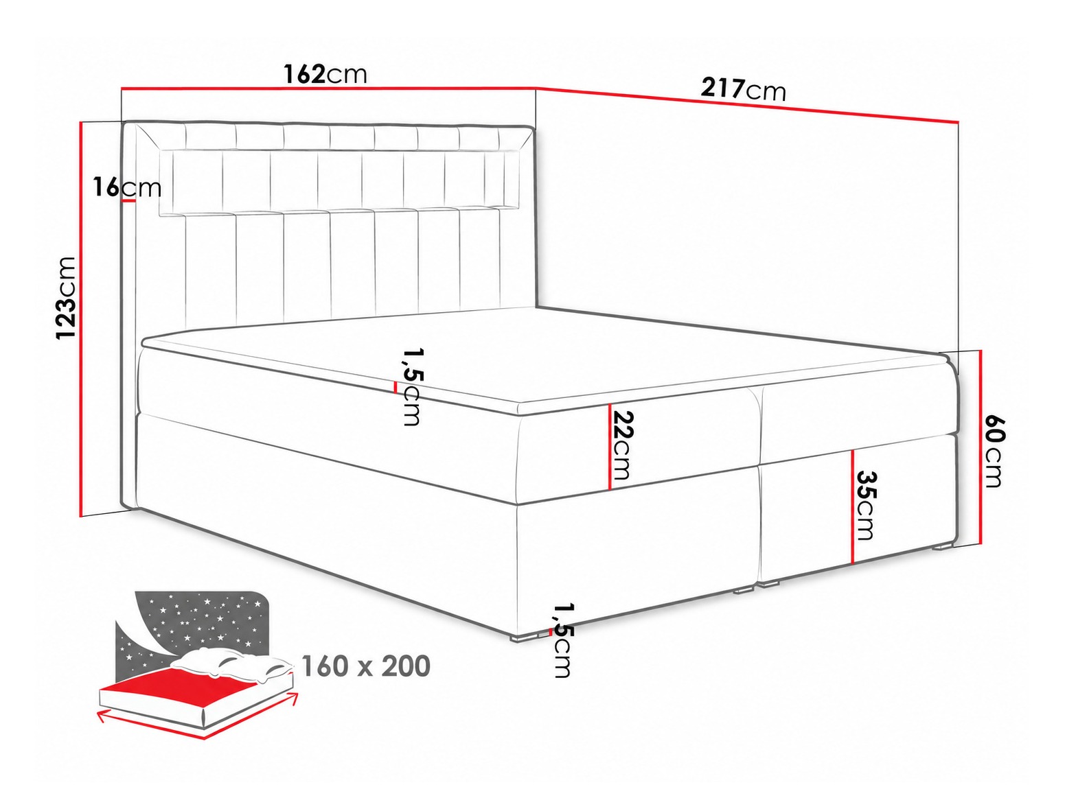 Pat boxspring Pomum (Magic Velvet 2239)