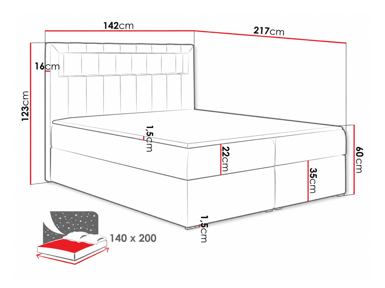 Pat boxspring Pomum (Soft 010)