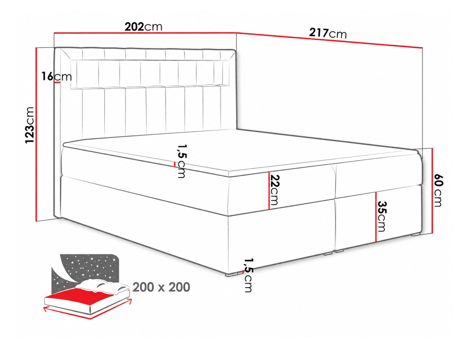 Pat boxspring Pomum (Soft 010)