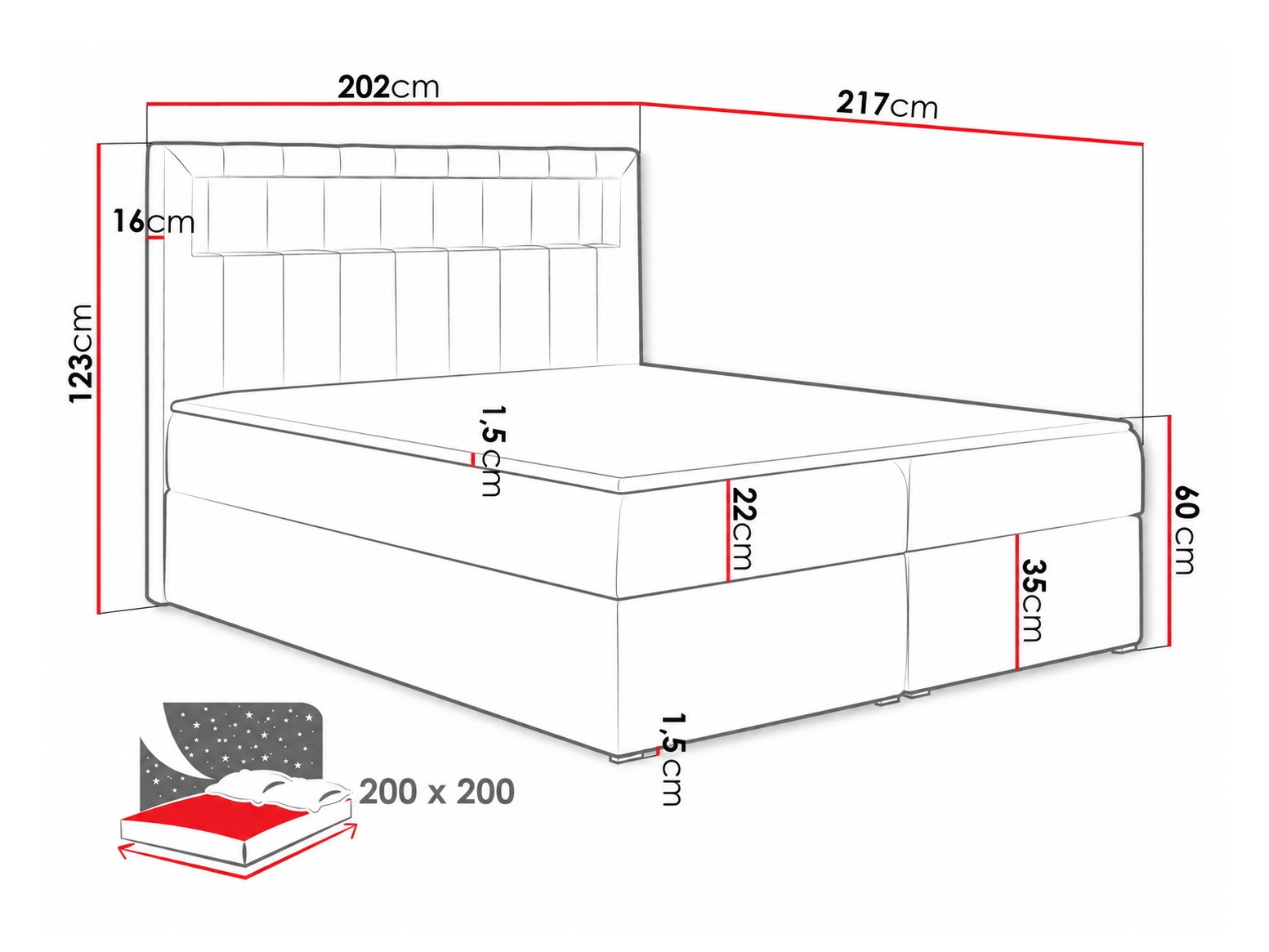 Pat boxspring Pomum (Soft 029)