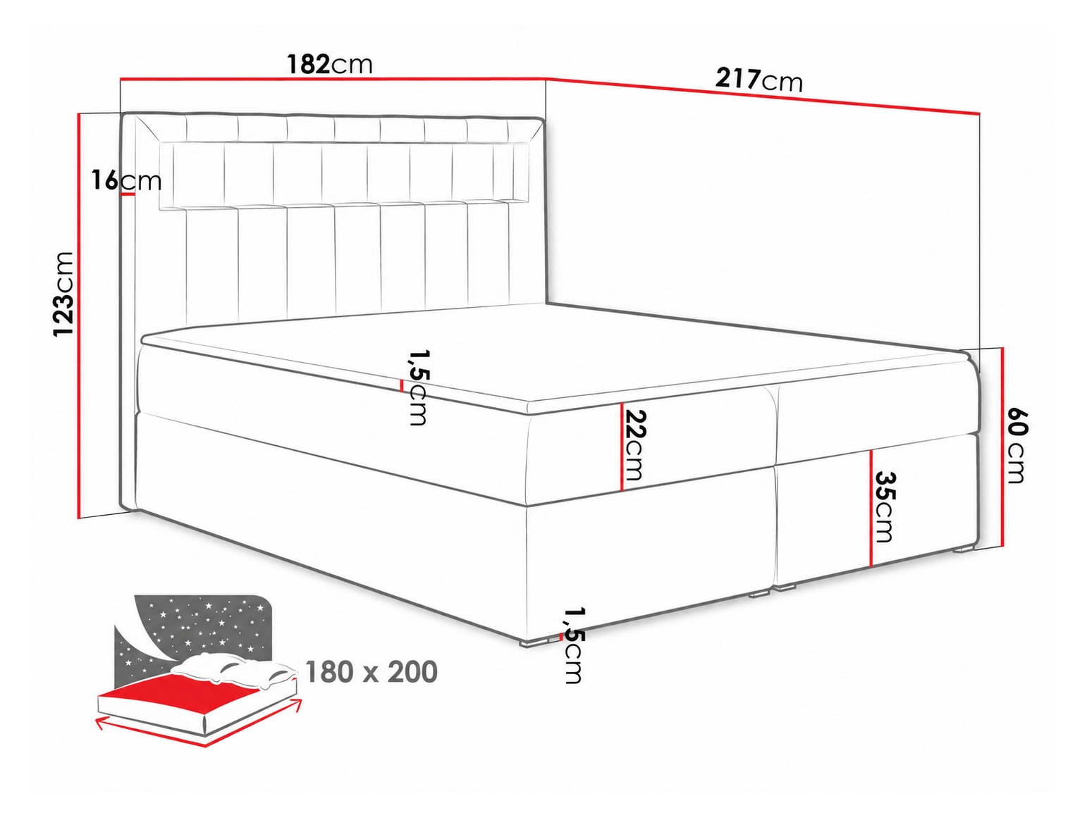 Pat boxspring Pomum (Velutto 11)