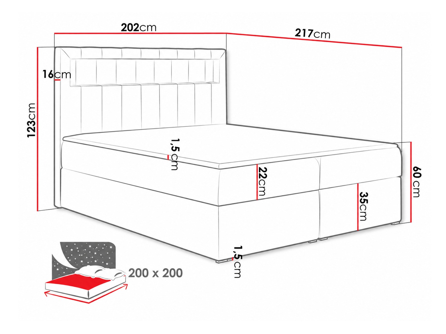 Pat boxspring Pomum (Velutto 11)