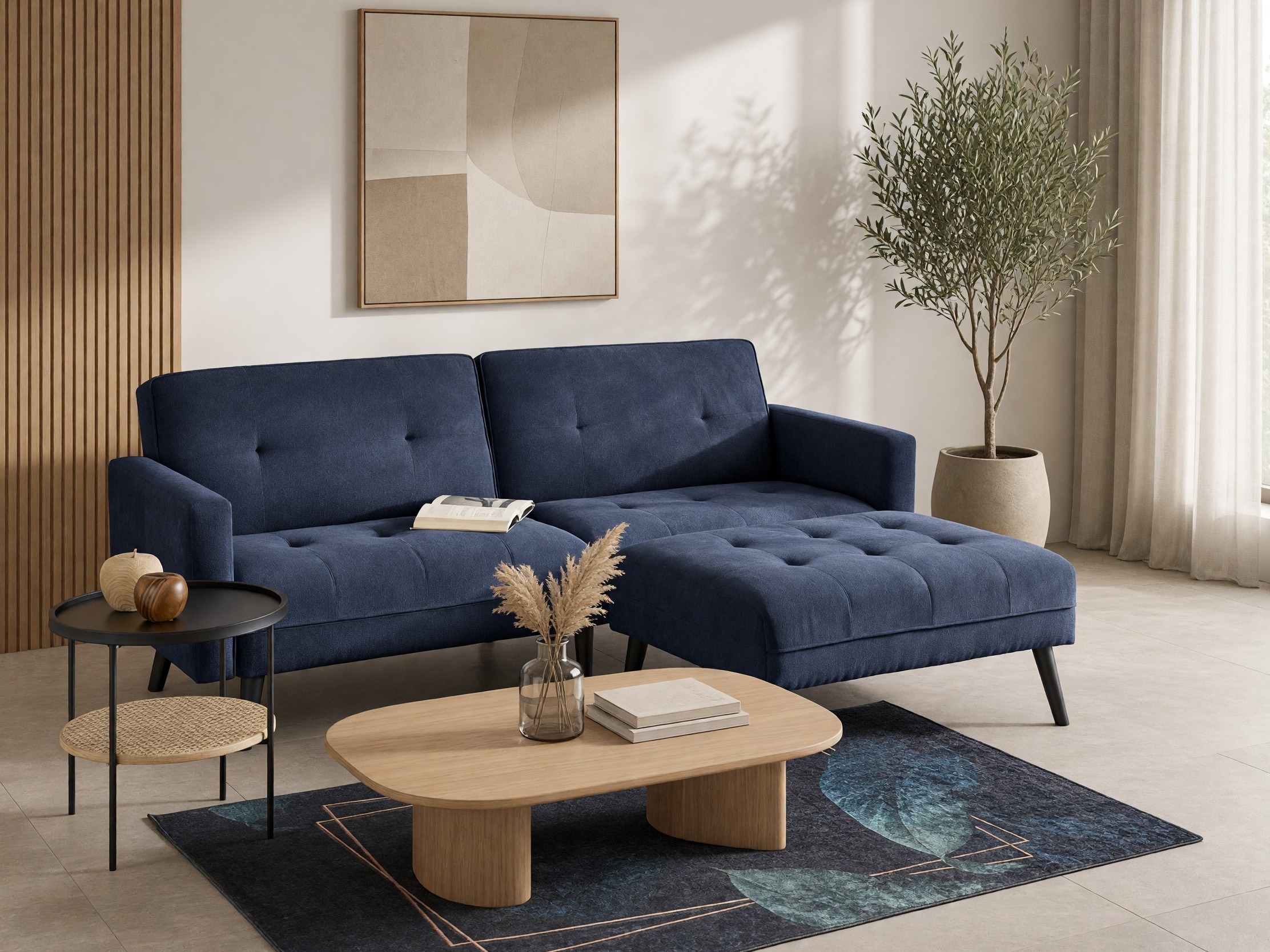 Set mobilier tapițat Houston 1732 (Albastru)
