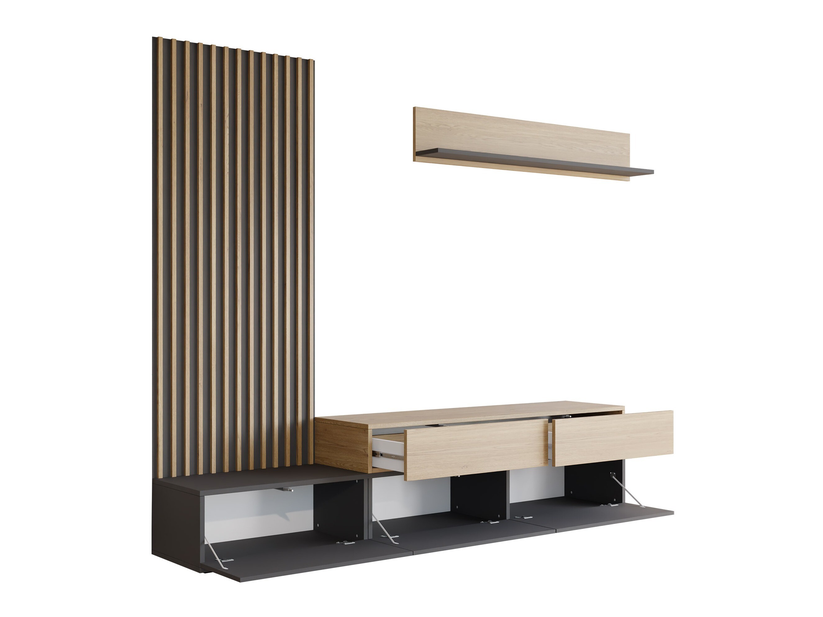 Set de living Comfivo Munium I (Nuc + Negru)