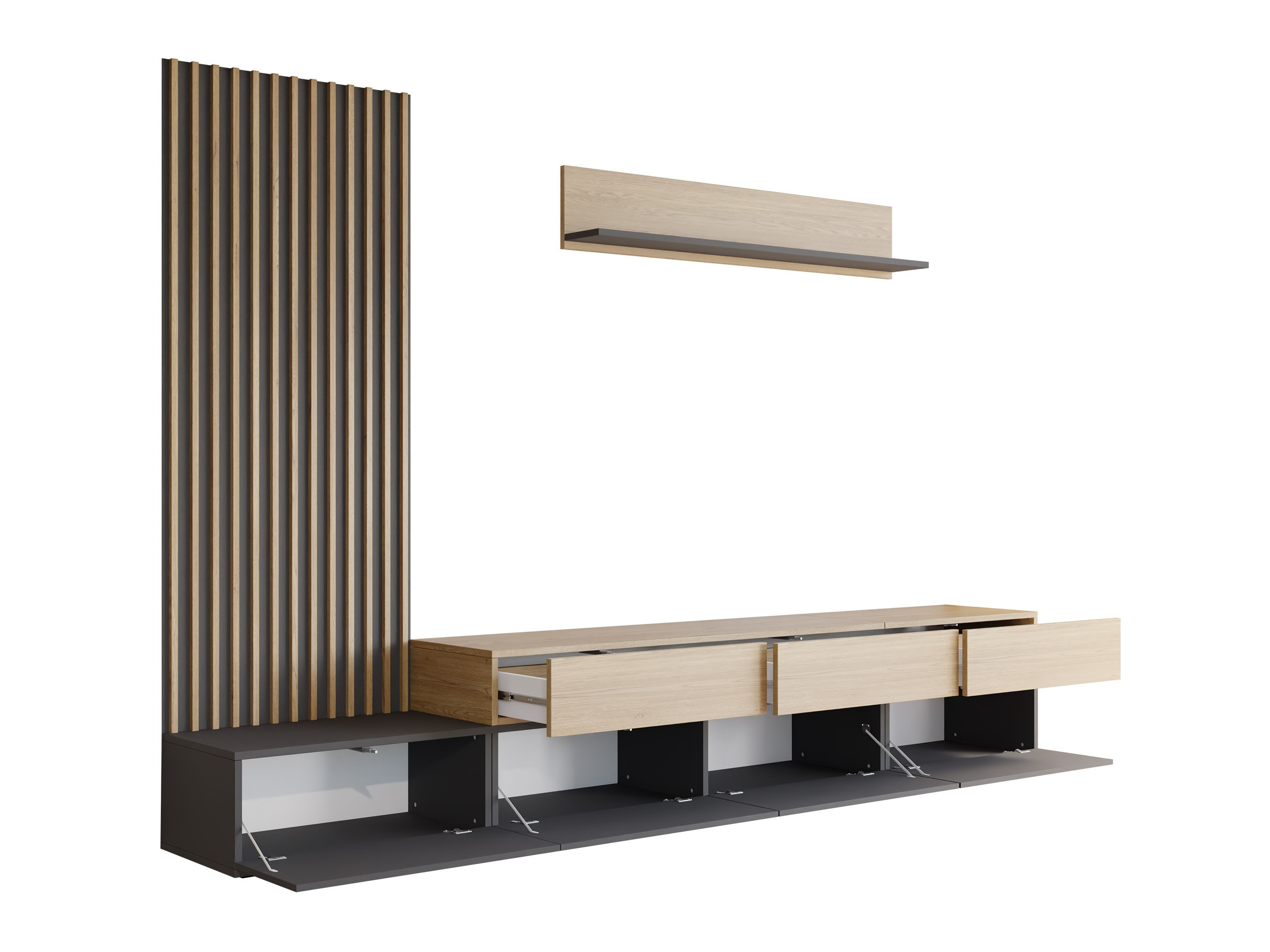 Set de living Comfivo Munium II (Nuc + Negru)