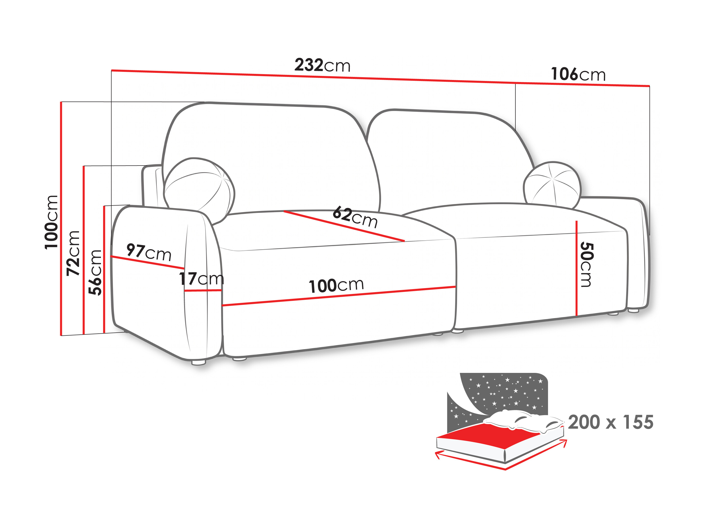 Canapea extensibilă Lufkin 153 (Quelle 83)